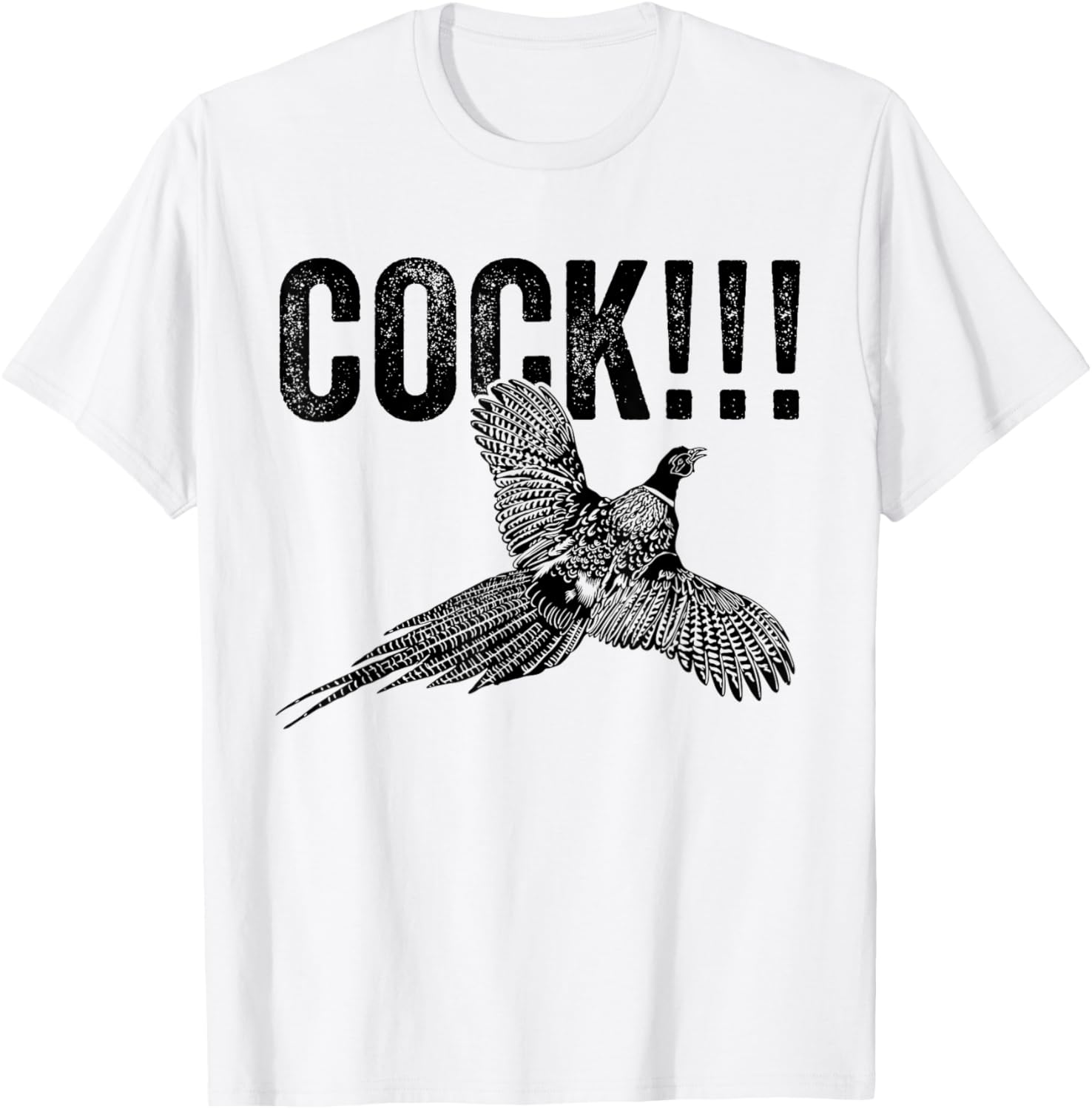 Funny Men's Cock Pheasant Hunting T-Shirt for Upland Hunters - 18