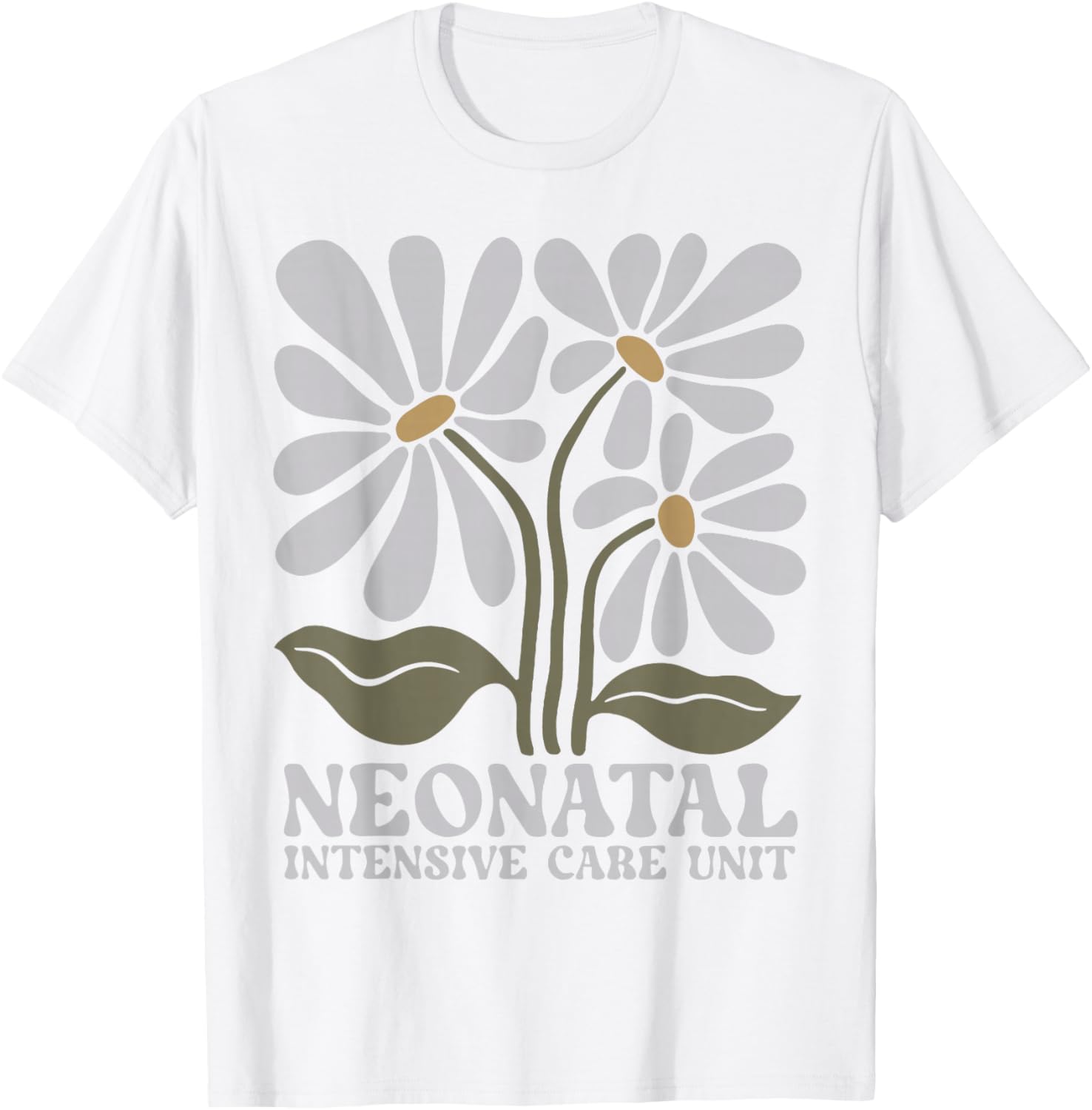 Boho Floral NICU Nurse T-Shirt for Neonatal RNs - Stylish and Comfy - 14