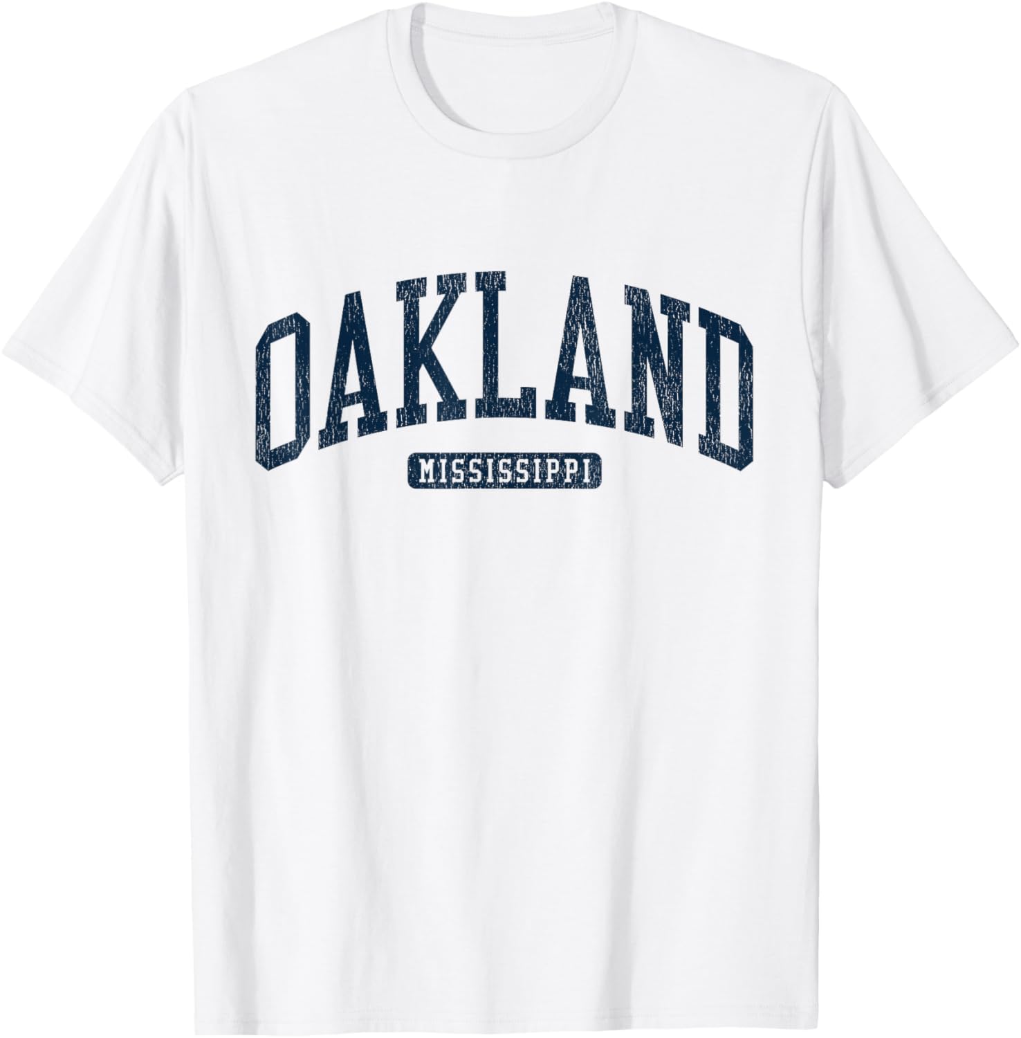 Oakland Mississippi College University Style Blue T-Shirt for Students - 9