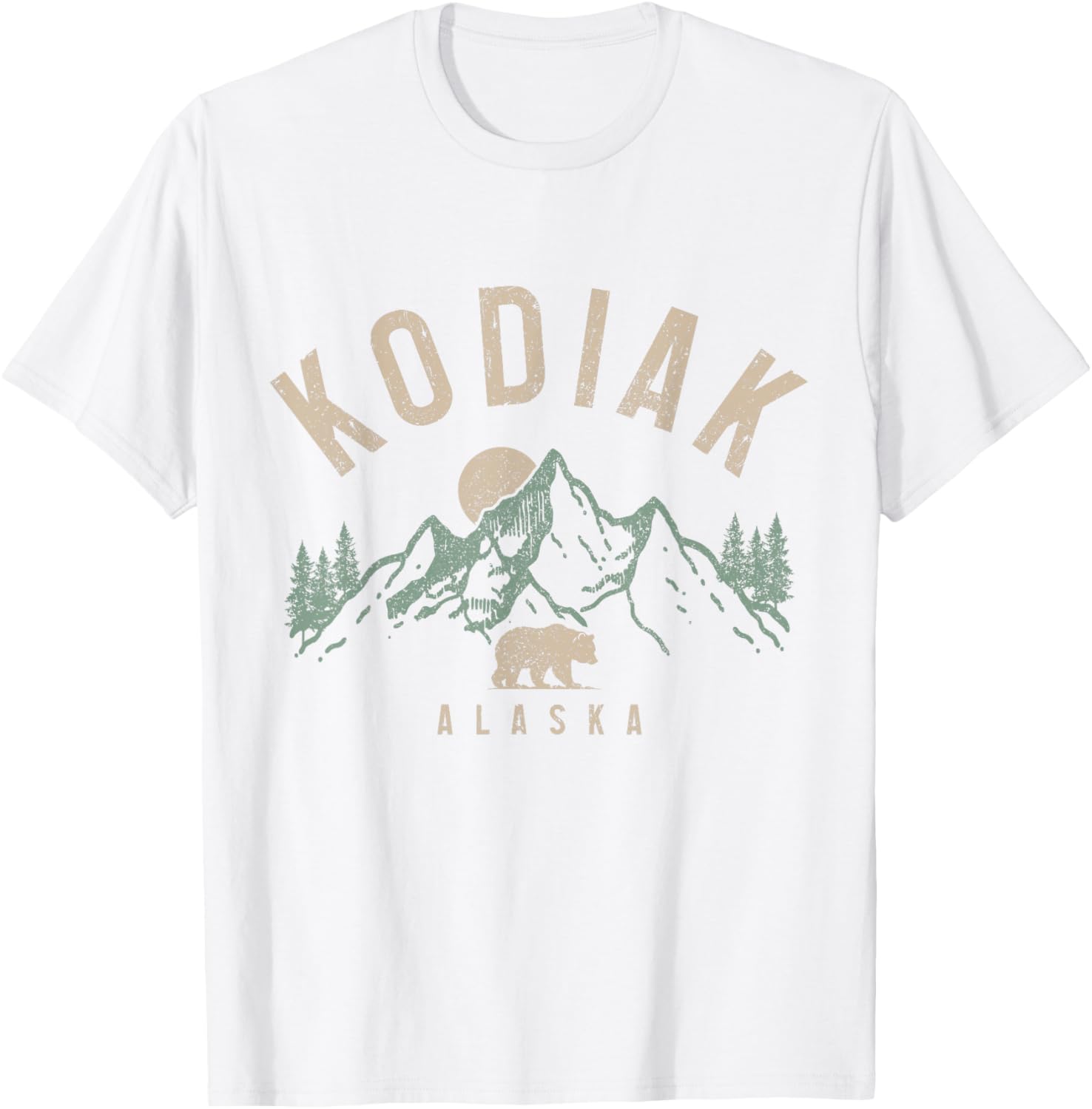 Kodiak Alaska Vintage Bear Mountains T-Shirt for Nature Lovers - 8