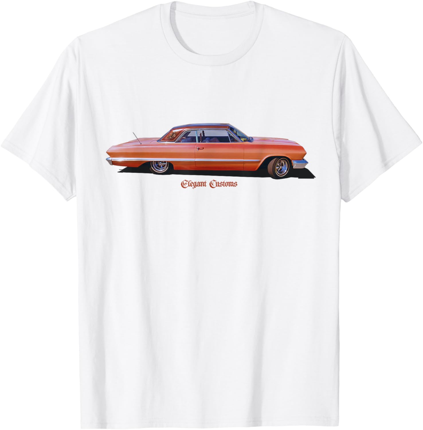 1963 Impala Tangerine Dream Low Rider Kustom T-Shirt for Car Lovers - 12