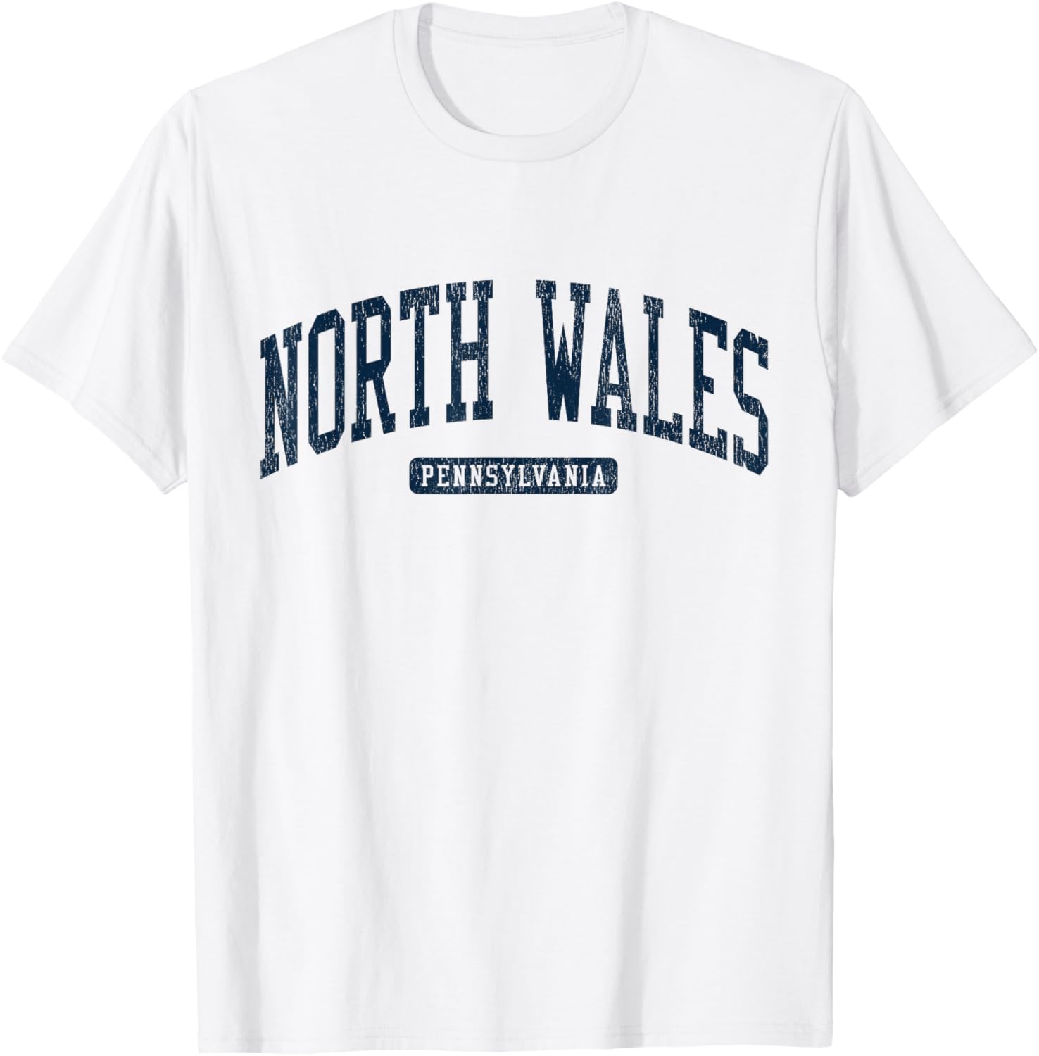 North Wales PA College University Style Blue T-Shirt for Students - 16