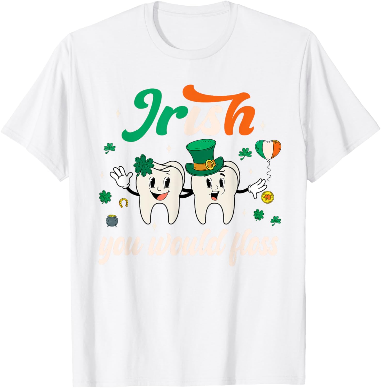 Retro Groovy Irish Dentist Tooth Patrick's T-Shirt for Fun Dental Style - 10