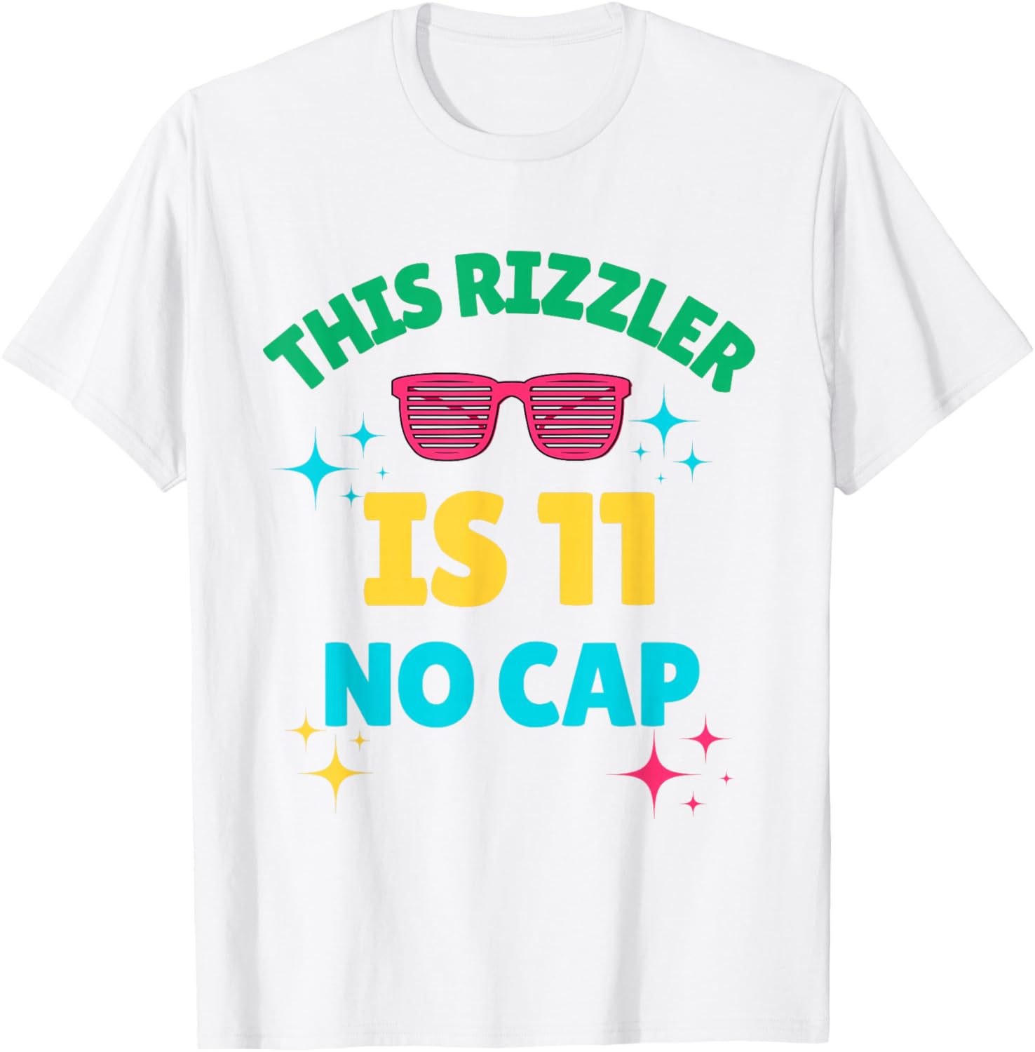 Cool 11th Birthday Rizzler T-Shirt Fun Gift for Boys and Girls - 22