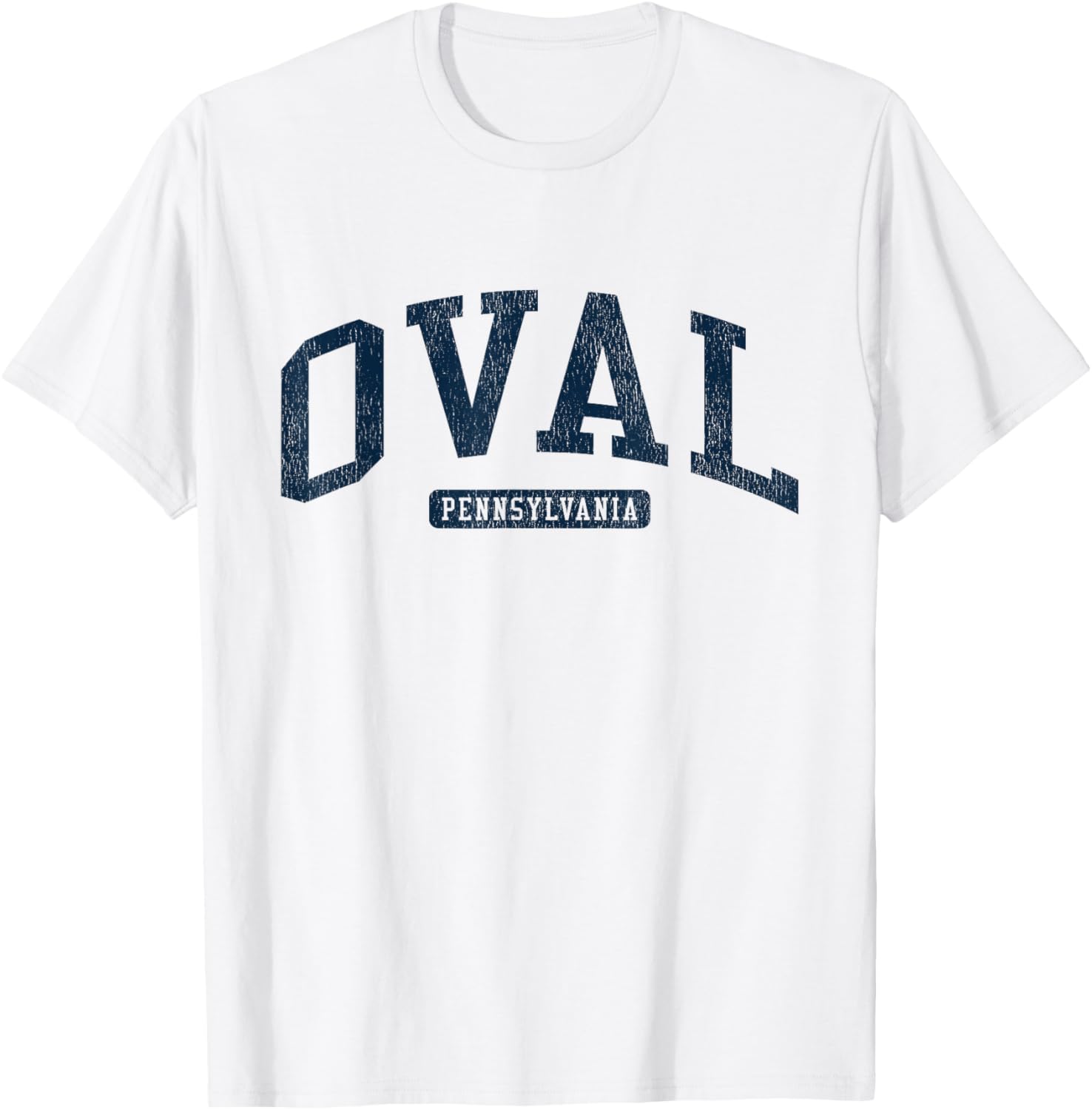 Stylish Blue Oval Pennsylvania College University T-Shirt for Students - 16