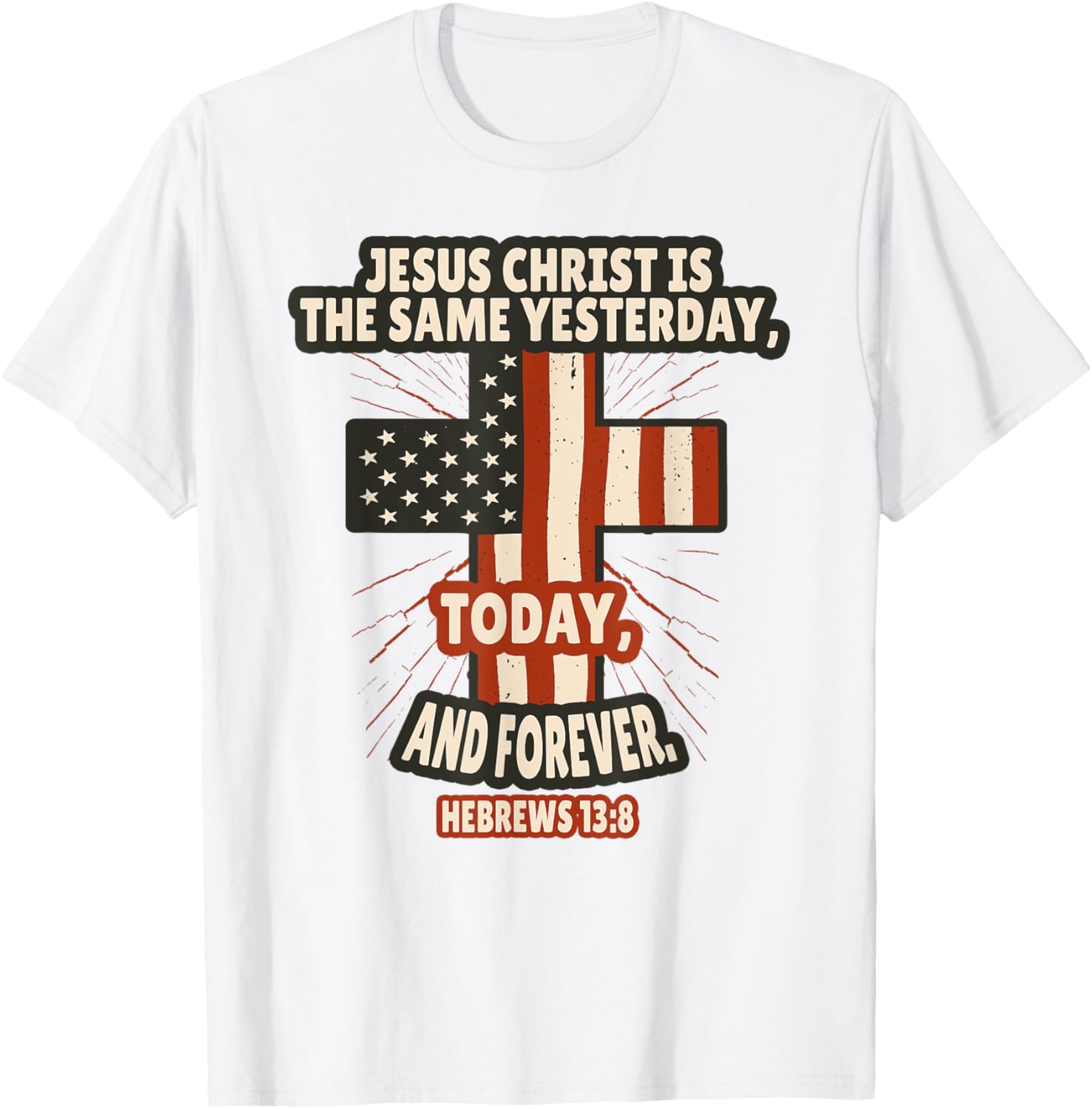 Hebrews 13:8 Inspirational Bible Verse T-Shirt for Faith-Filled Style - 21