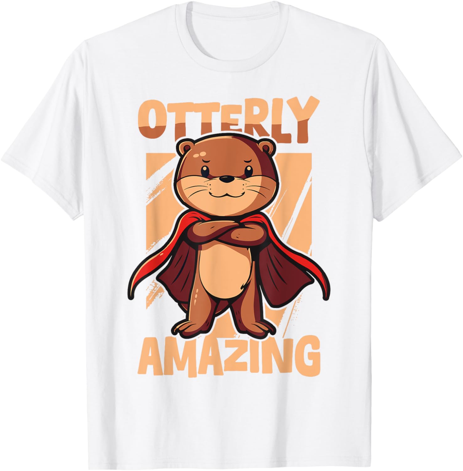 Otterly Amazing Superhero Cape T-Shirt for Kids - Perfect Gift for Otter Lovers - 10