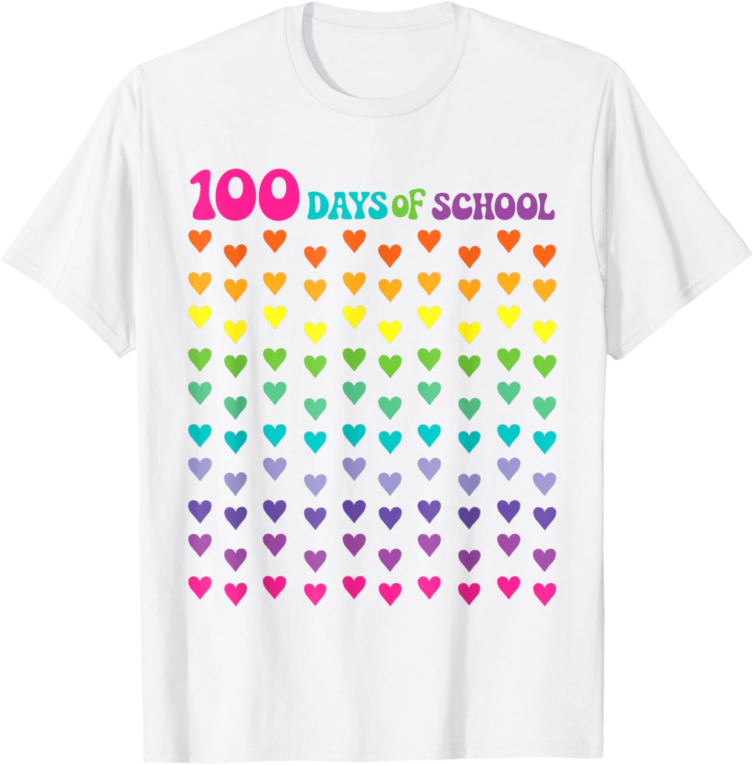100th Day of School T-Shirt for Kids - Fun Math Numbers Design - 5