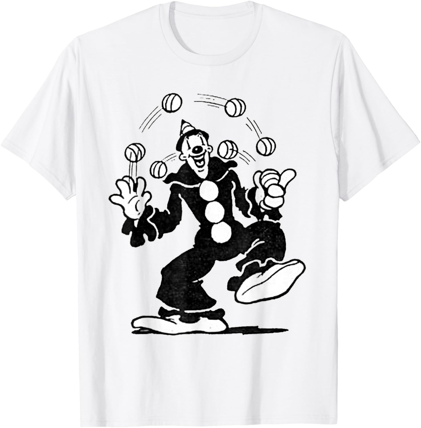 Koko the Clown Vintage Cartoon Juggling T-Shirt for Fun and Style - 11