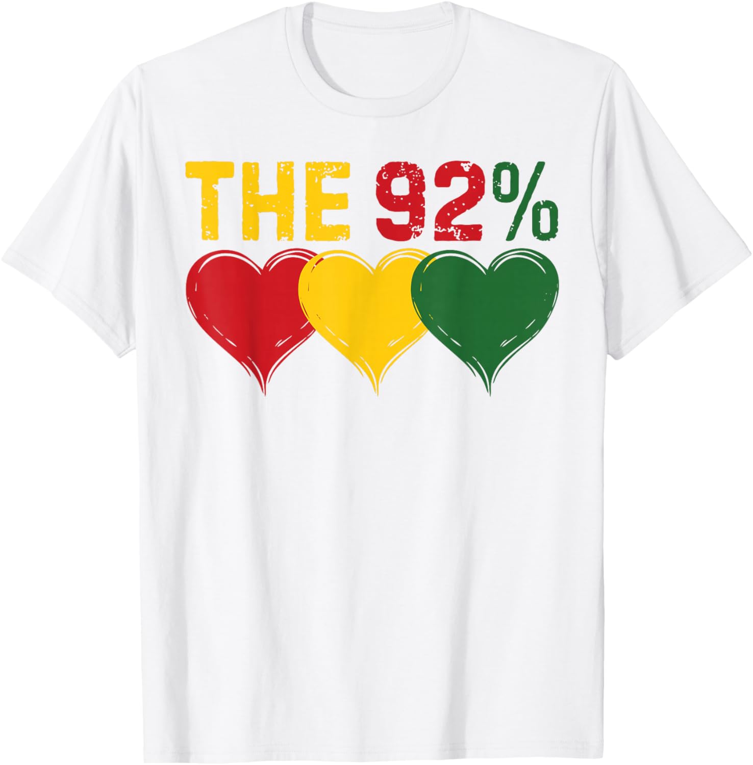 Celebrate Black Women's History Month with the 92% Art Collective Heart T-Shirt - 4