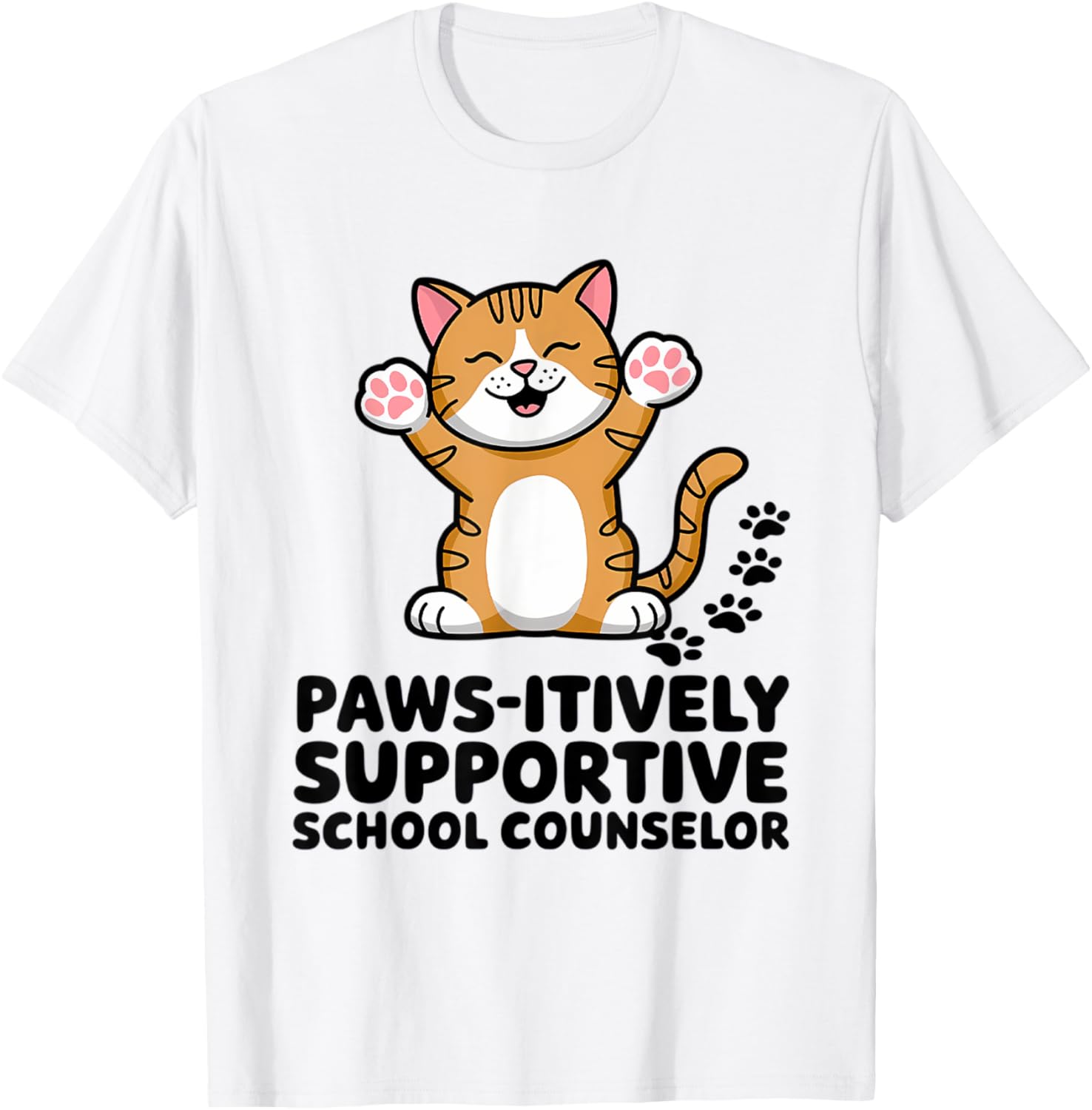 Adorable School Counselor Cat T-Shirt for Supportive Comfort and Style - 3