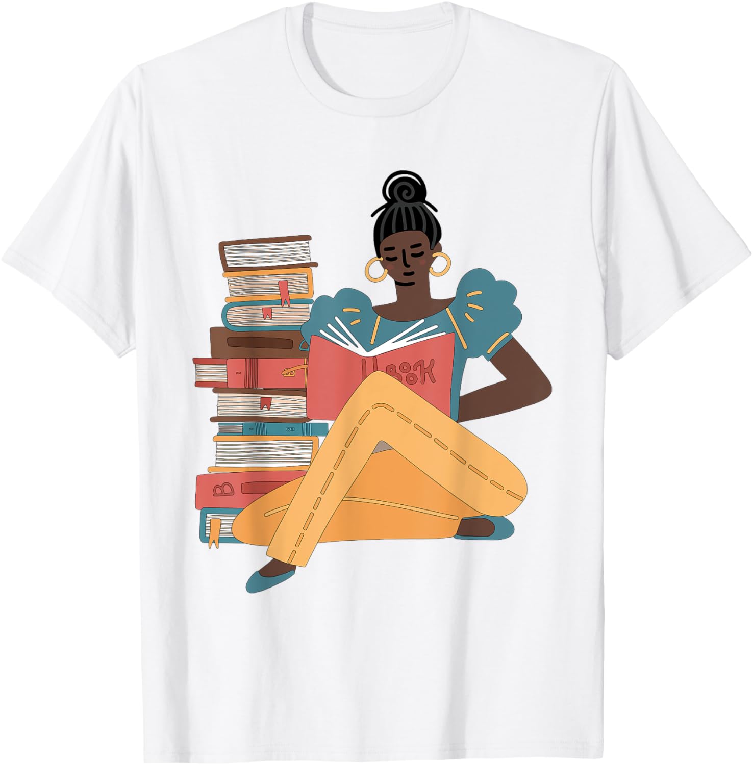 Black Brown Girls Read Books T-Shirt for Bookish Afro American Librarians - 26