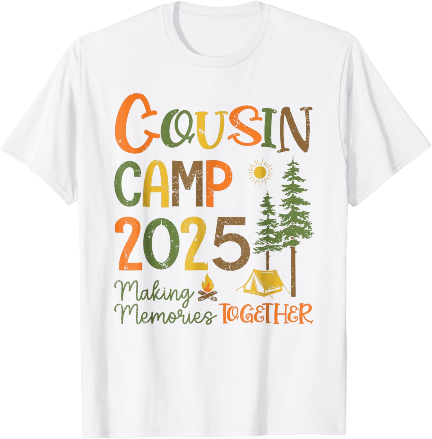 Cousin Camp 2025 Matching T-Shirts for Family Fun and Memories - 5
