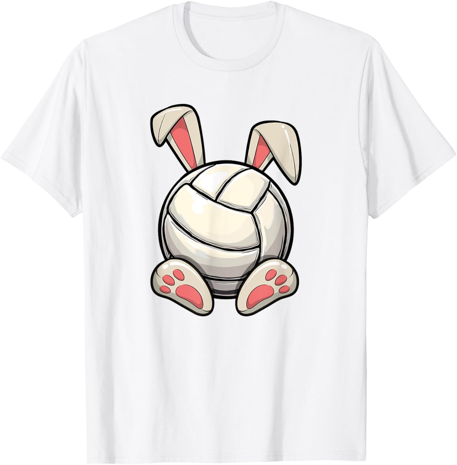 Easter Volleyball Bunny Ears T-Shirt for Kids' Egg Hunt Fun - 3