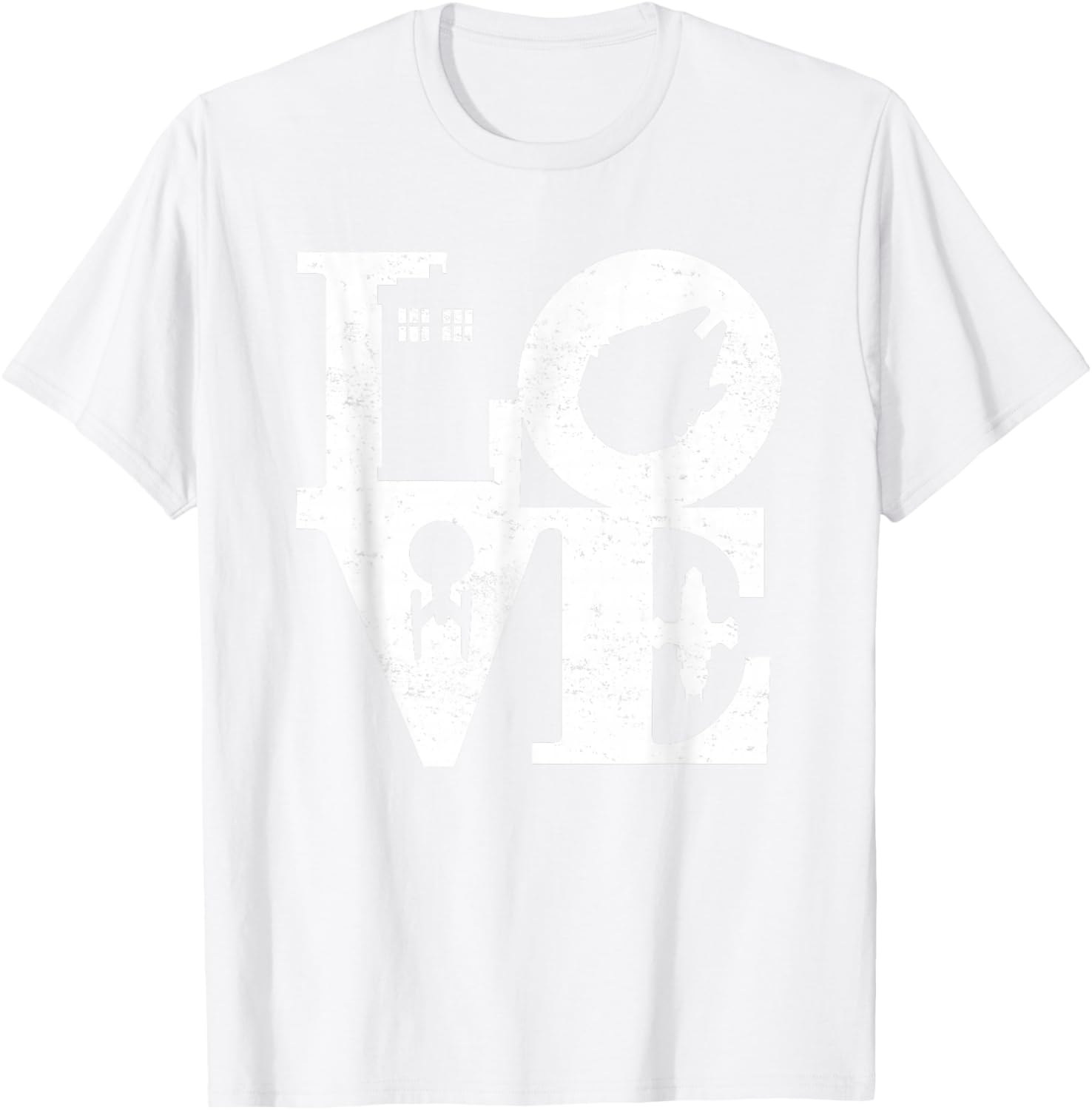 Vintage I Love Magic and Science Fiction Space Black Remix T-Shirt - 7