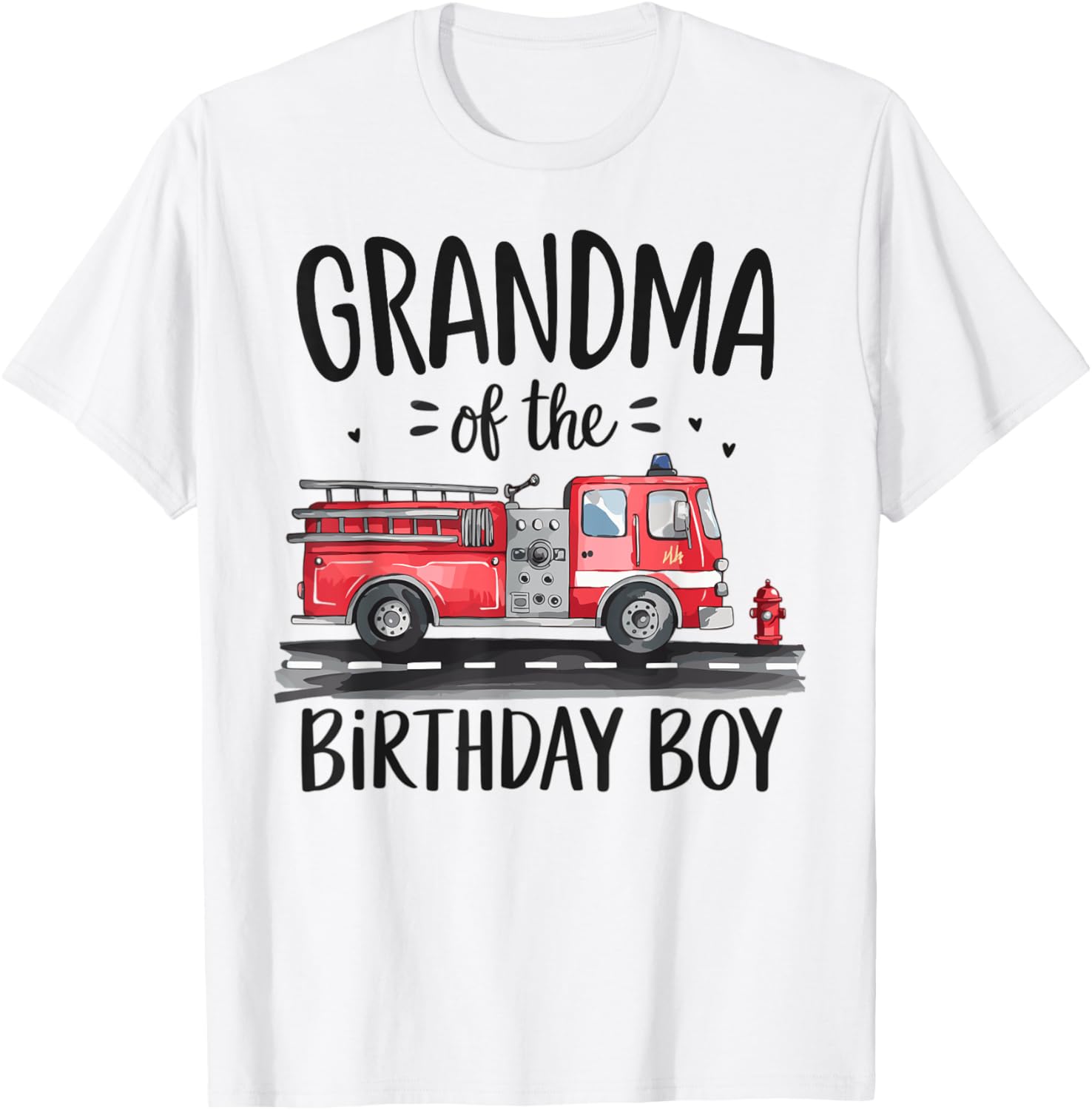 Grandma Firefighter Birthday Boy T-Shirt for Gigi - Fun Gift Idea - 5