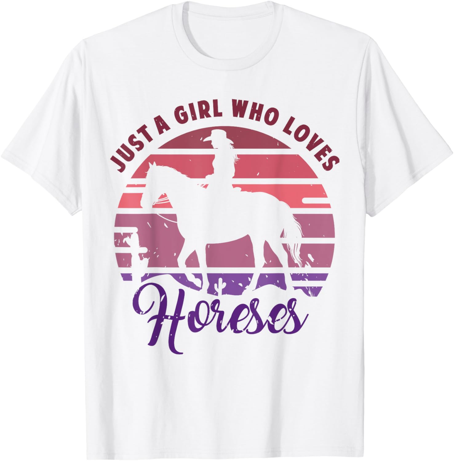 Just A Girl Who Loves Horses T-Shirt for Girls Who Love Horseback Riding - 25