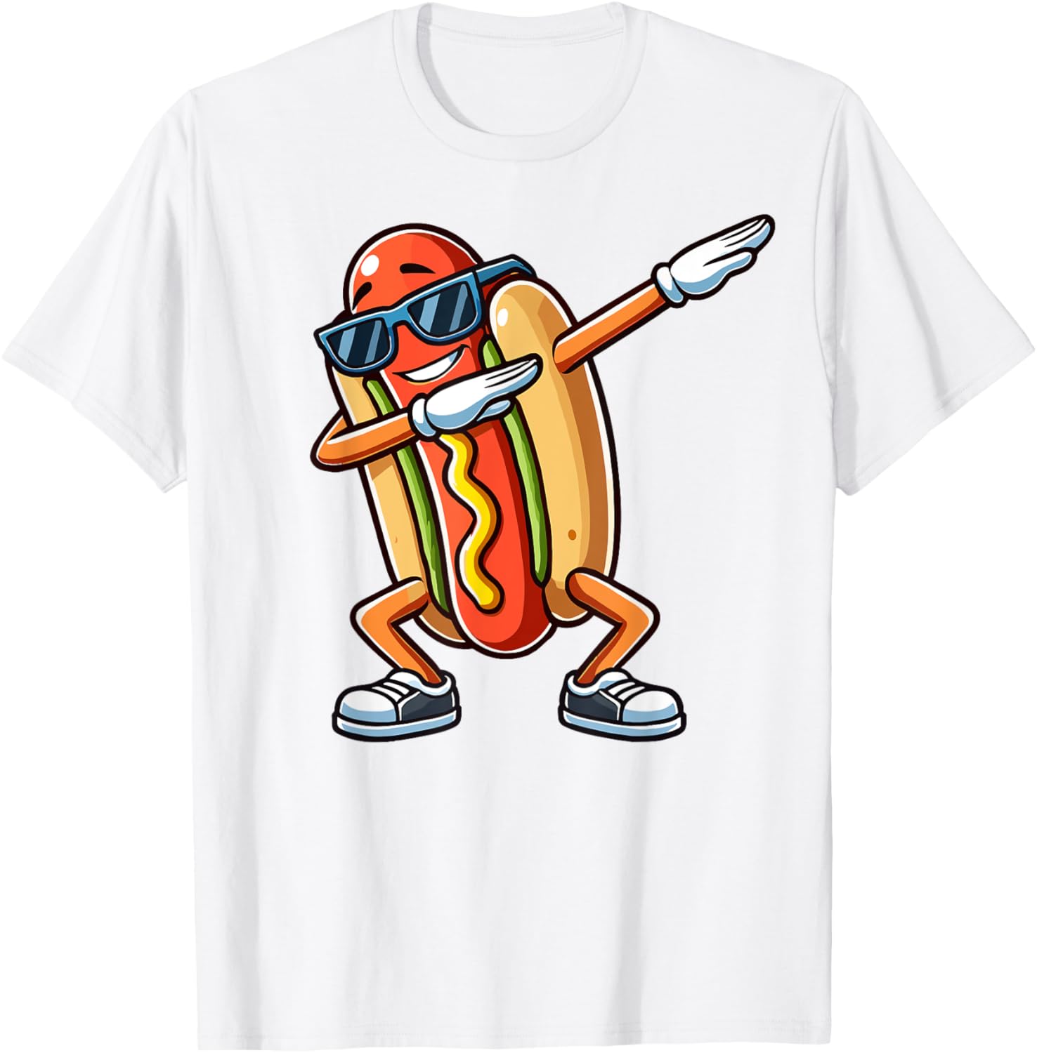 Funny Dabbing Hotdog Sunglasses Kids T-Shirt for Dog and Hotdog Lovers - 7