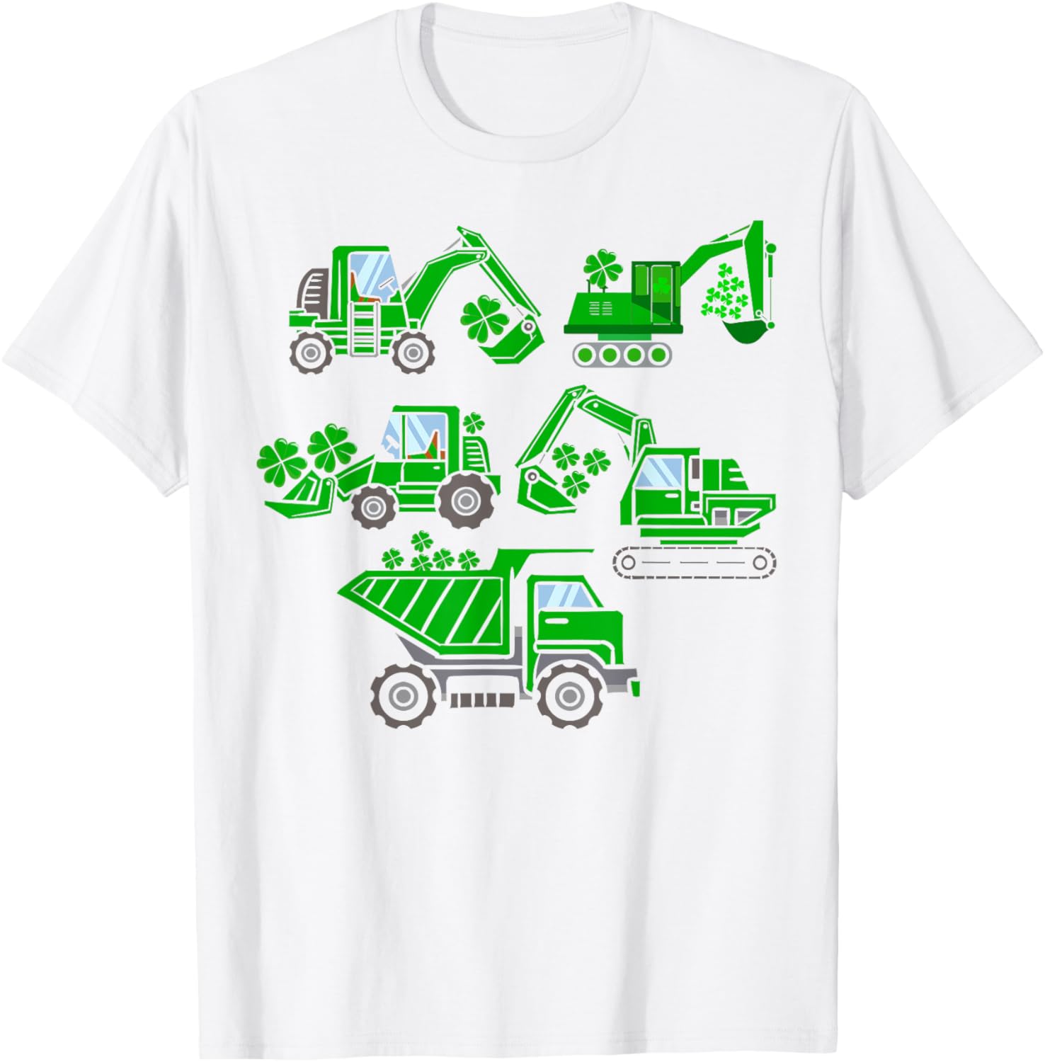 Adorable Kids St Patricks Day Crane Truck Construction T-Shirt for Boys - 8