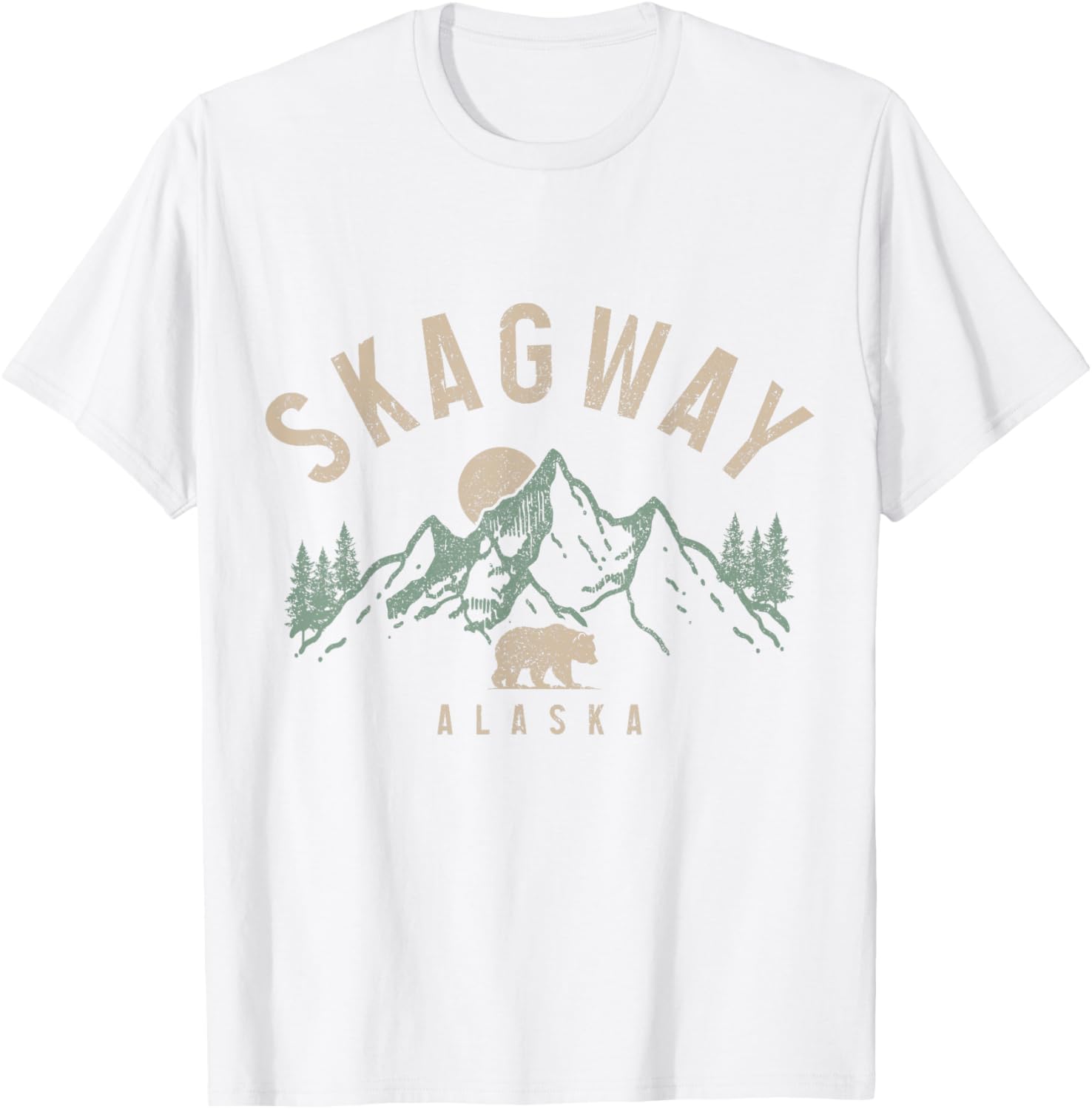 Skagway Alaska Vintage Grizzly Bear T-Shirt for Nature Lovers - 7