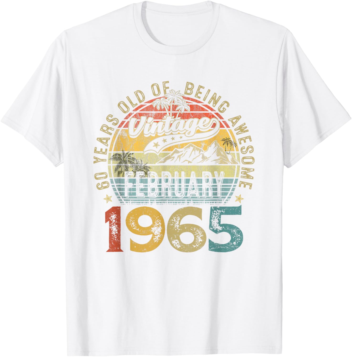 Vintage Retro 60th Birthday T-Shirt for February 1965 Celebration - 27