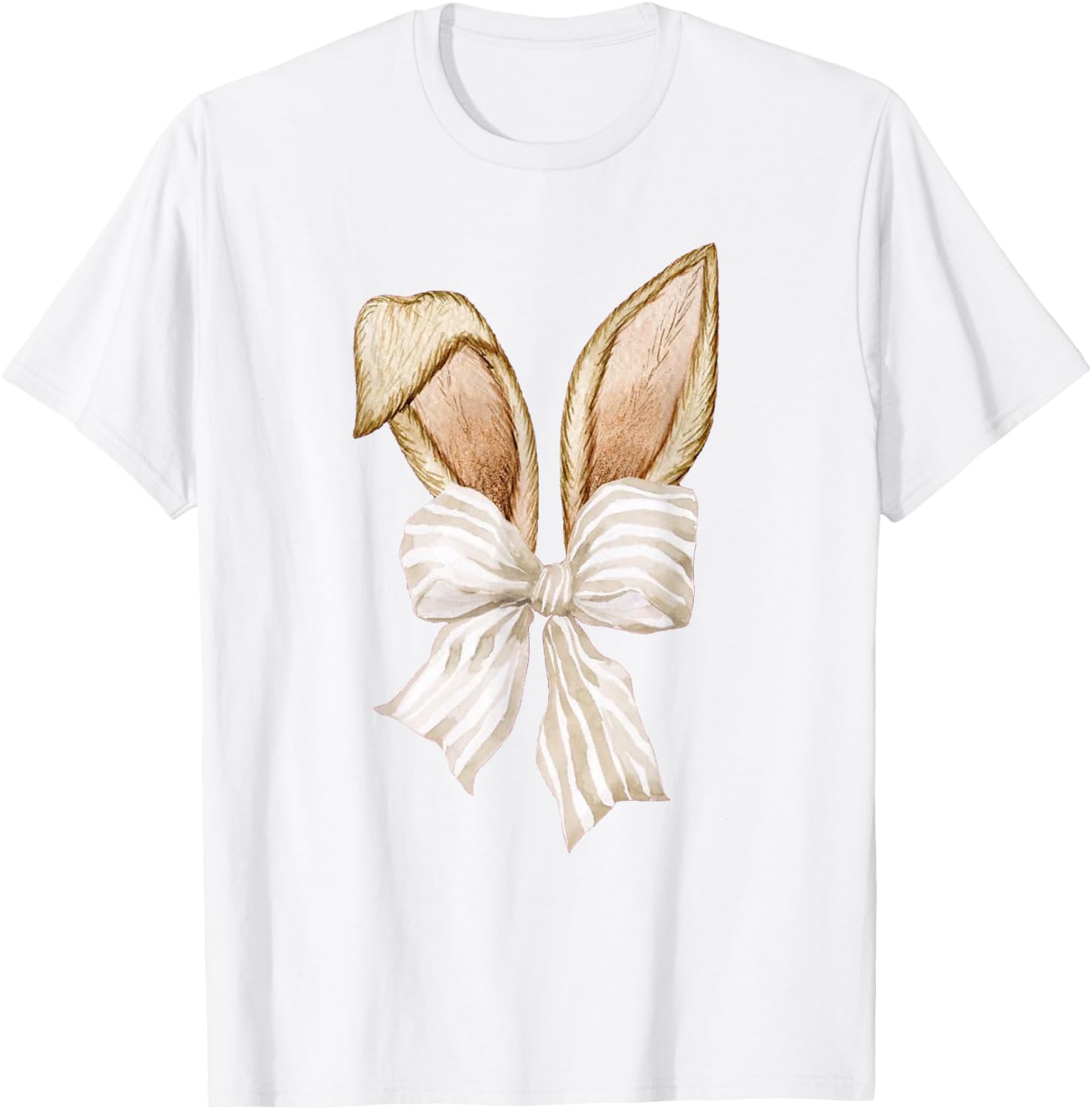 Coquette Bow Bunny Ears Rabbit Retro Easter Day T-Shirt for Kids - 3