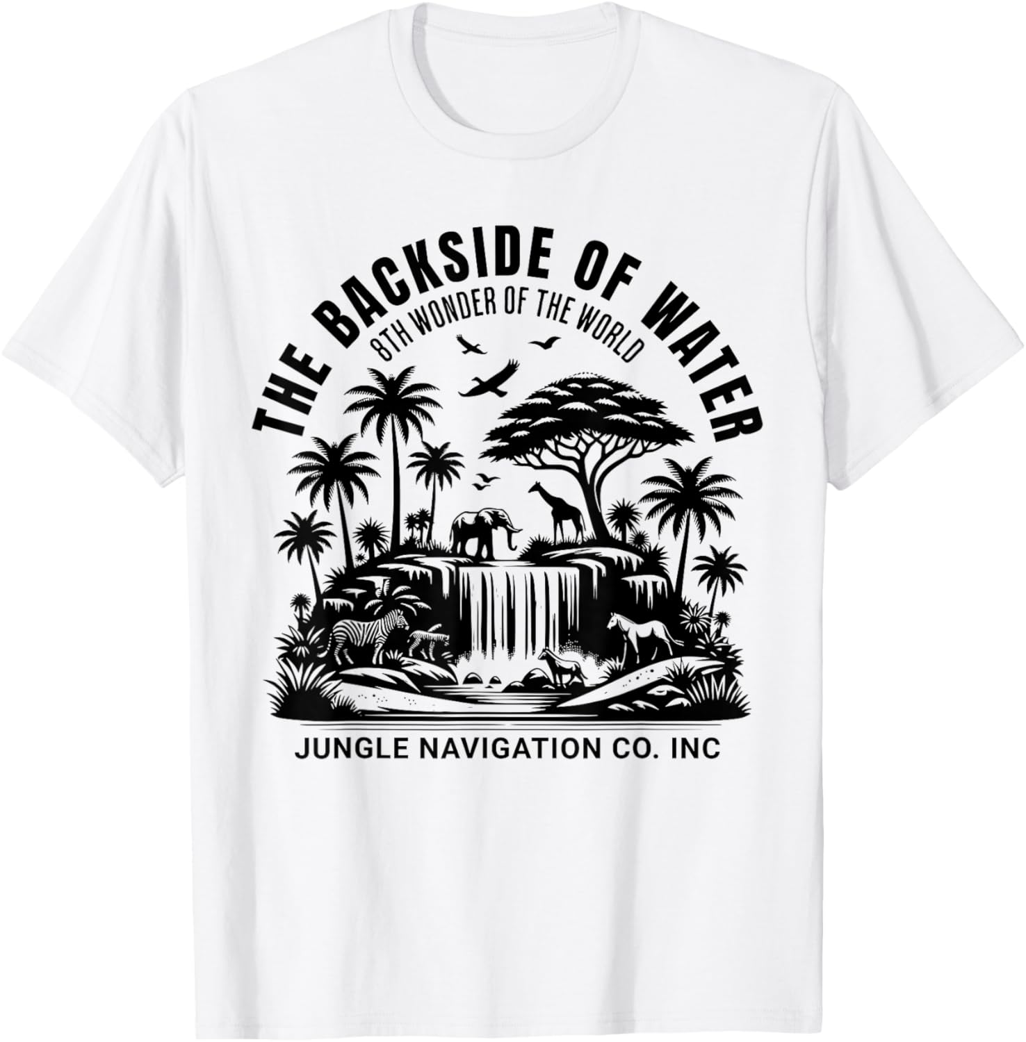 Jungle Adventure T-Shirt Backside of Water Cruise Theme Park Ride - 10