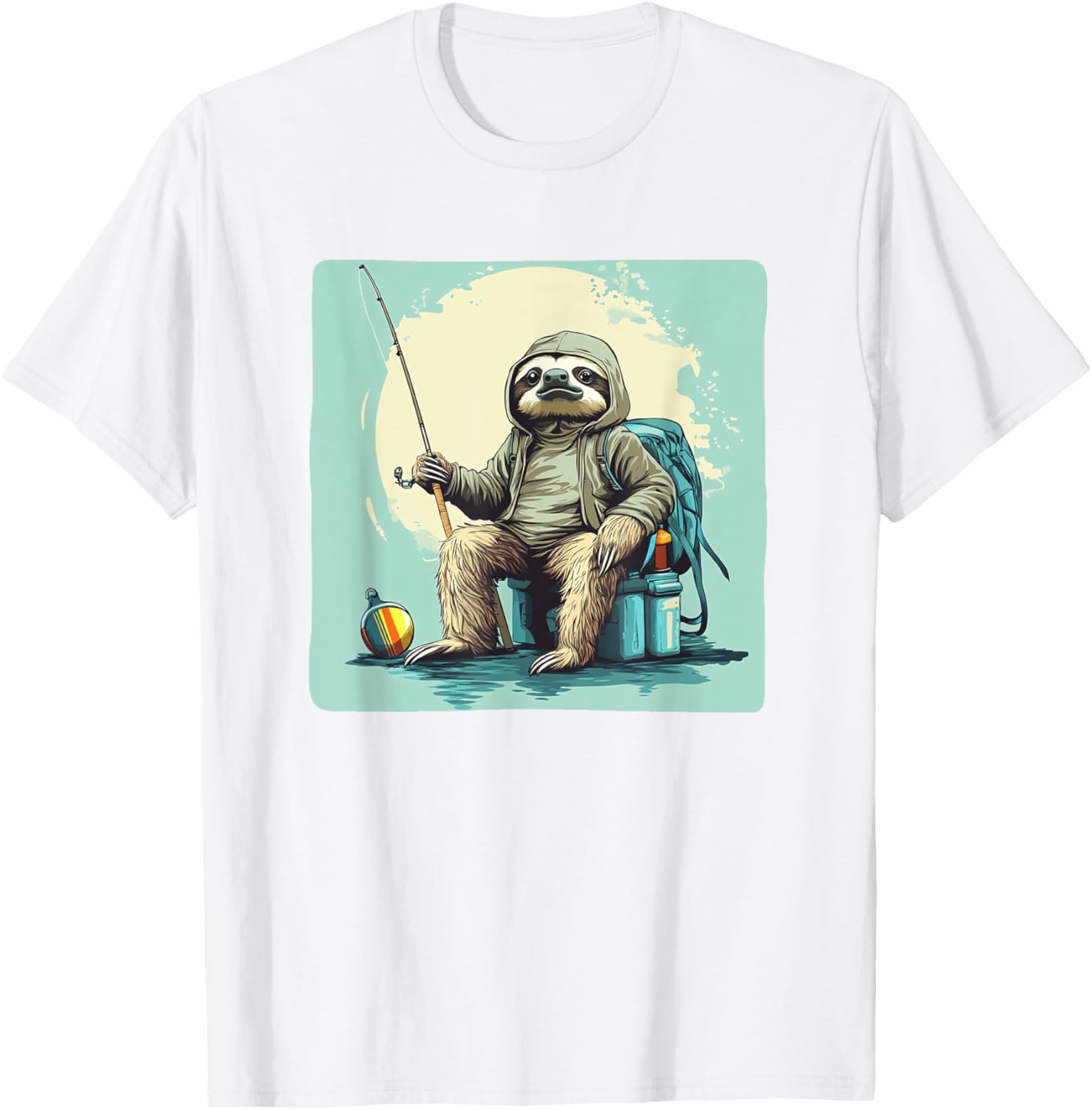 Fishing Sloth T-Shirt - Slow and Steady Wins the Catch Apparel - 24