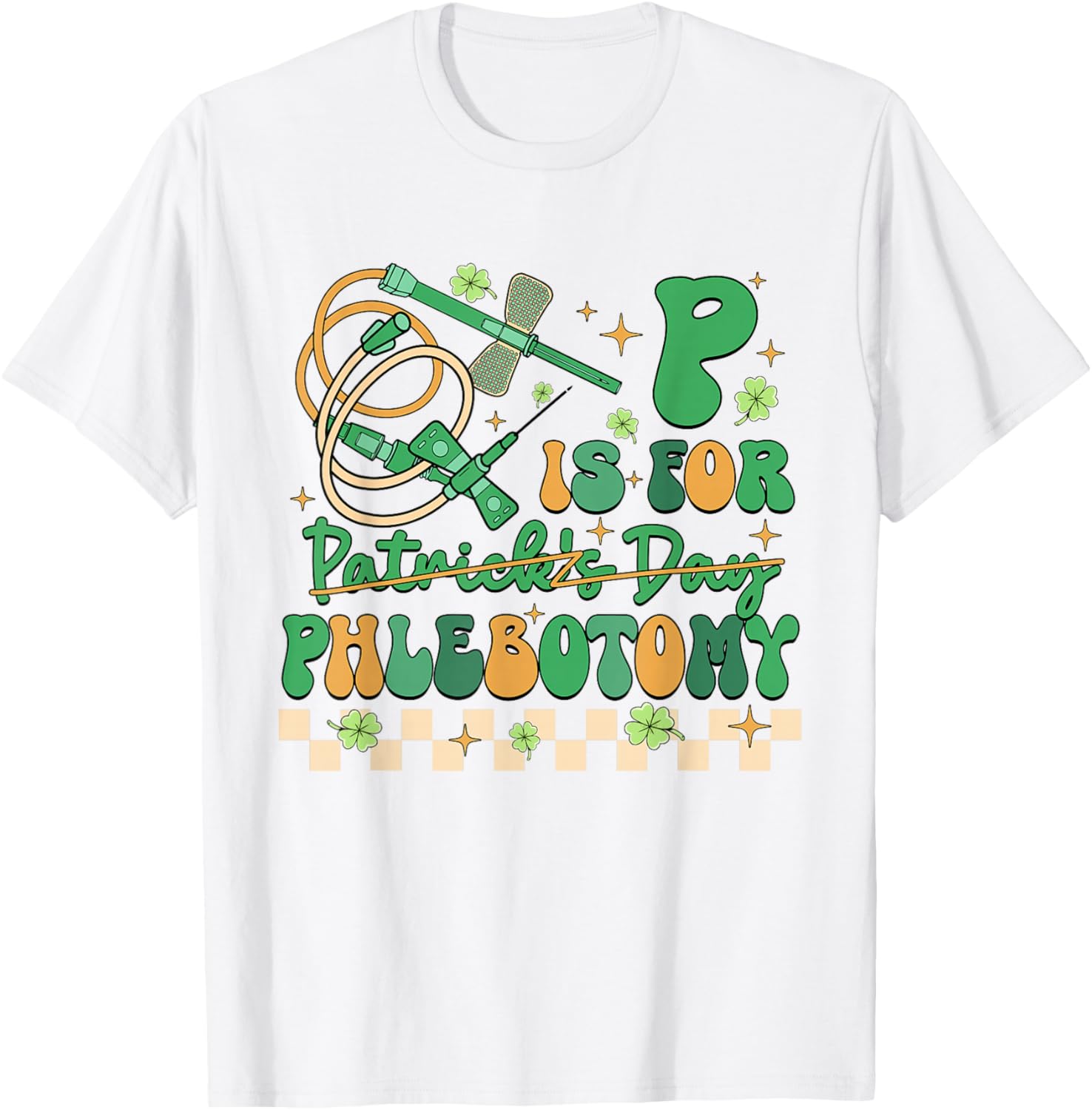 Cute St Patrick's Day T-Shirt for Phlebotomists and Nurses - 5