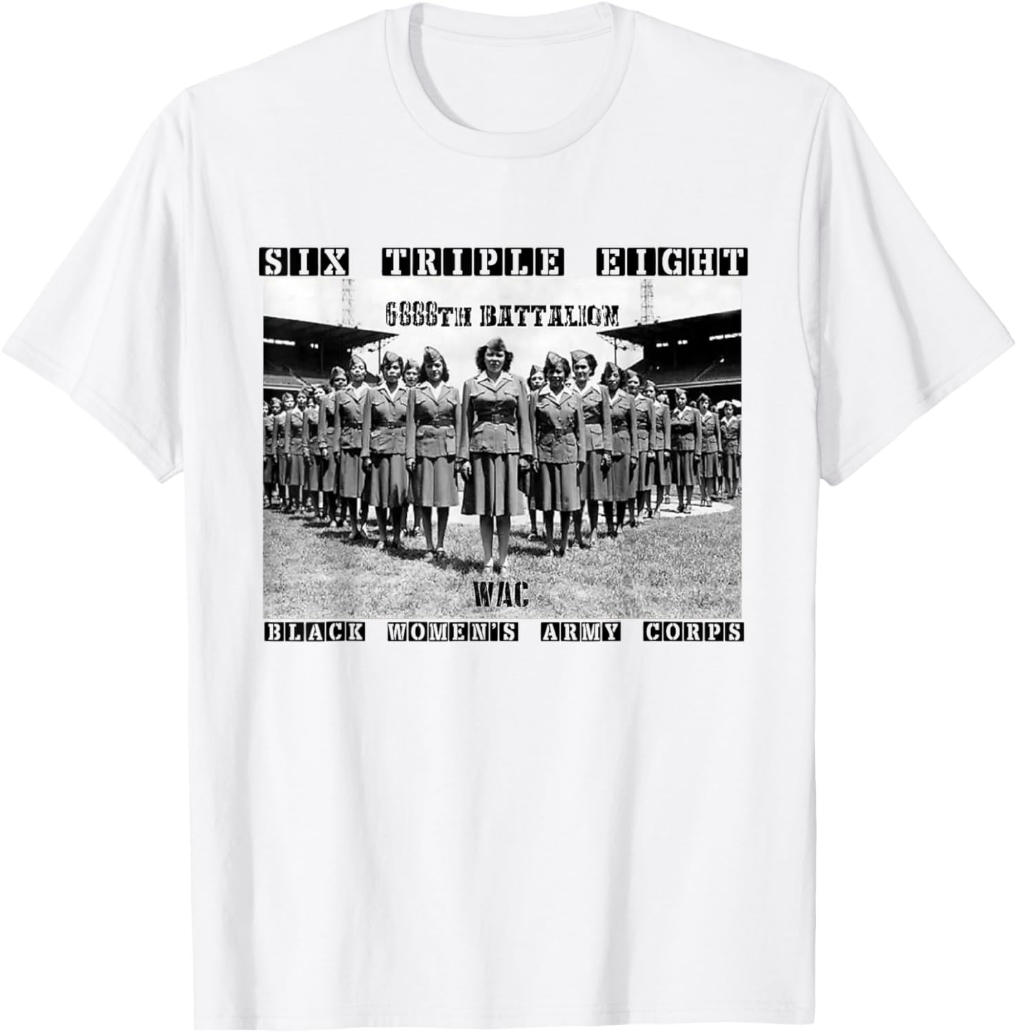 Elegant 6888th Army Corps T-Shirt for Black Women – Support Charity Adams - 3