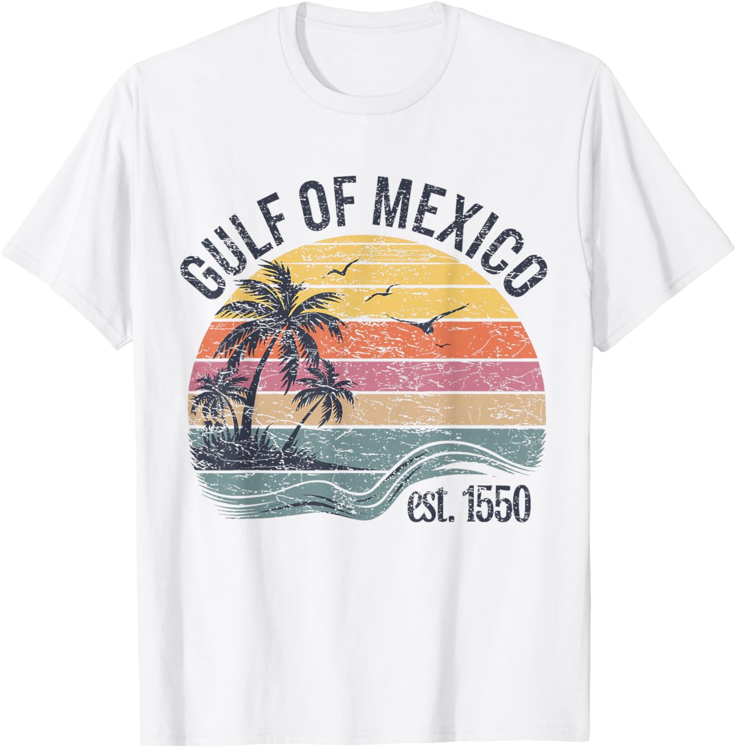 Vintage Gulf of Mexico T-Shirt for Retro Beach Lovers and Travelers - 1