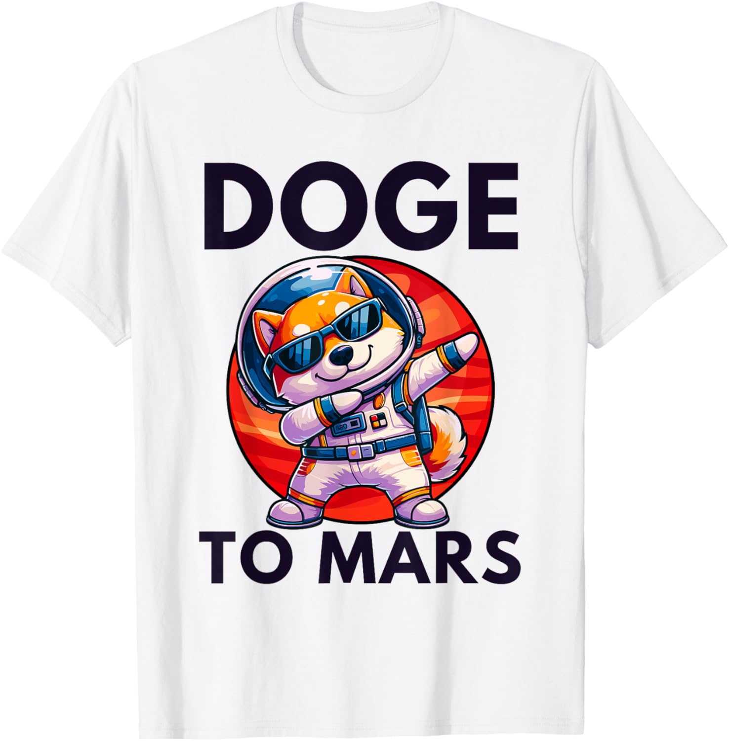 Doge to Mars Shiba Inu Dabbing T-Shirt for Men and Women Fun Style - 6