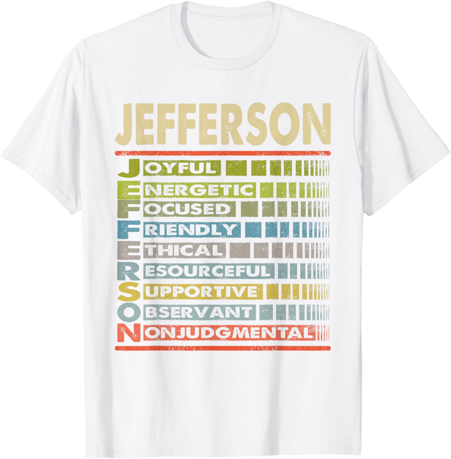 Jefferson Family Name Team T-Shirt Perfect for Family Gatherings - 7