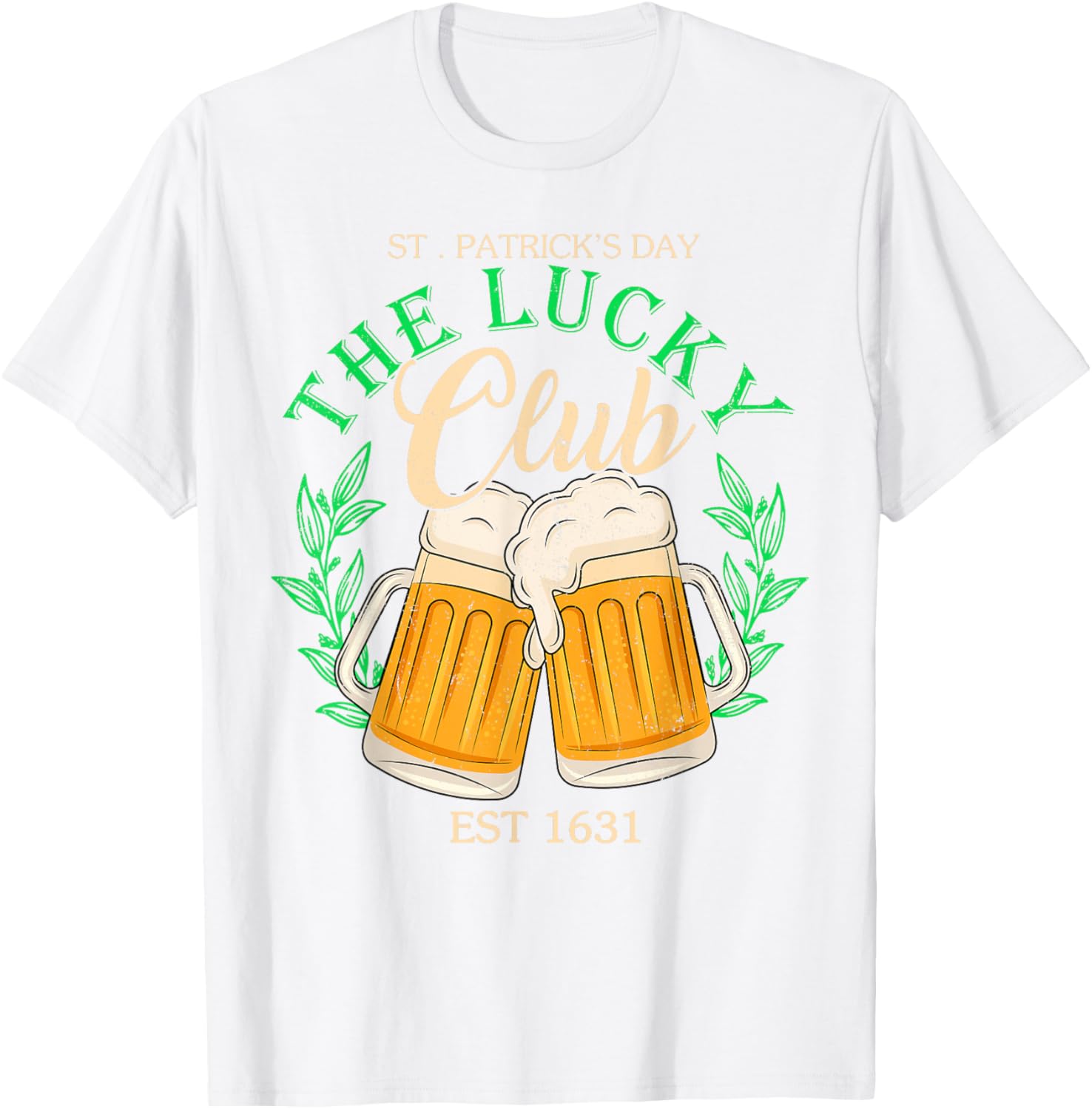 Lucky Club St. Patrick's Day Beer T-Shirt for Irish Group Fun - 16