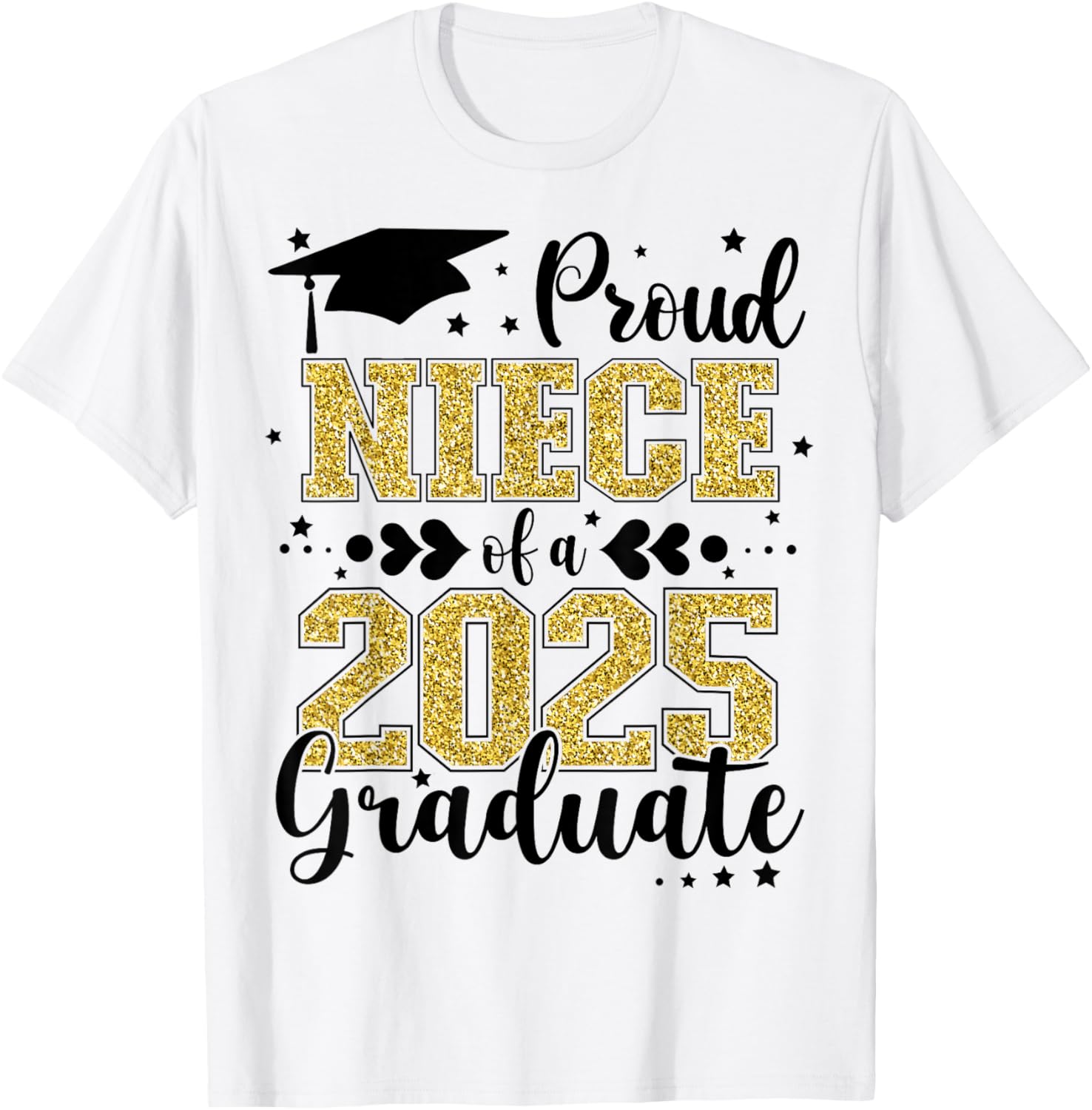 Proud Niece of Class of 2025 Graduate Senior T-Shirt for Celebrations - 10
