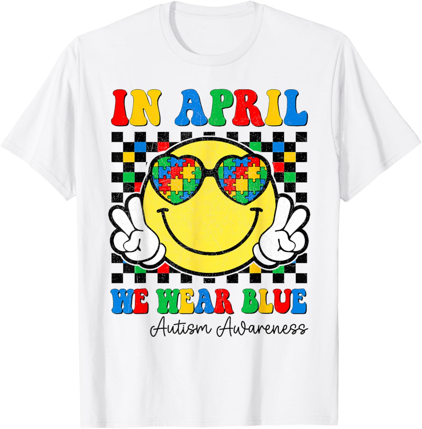 April Blue Autism Awareness T-Shirt for Boys - Kids Fashion Tee - 7