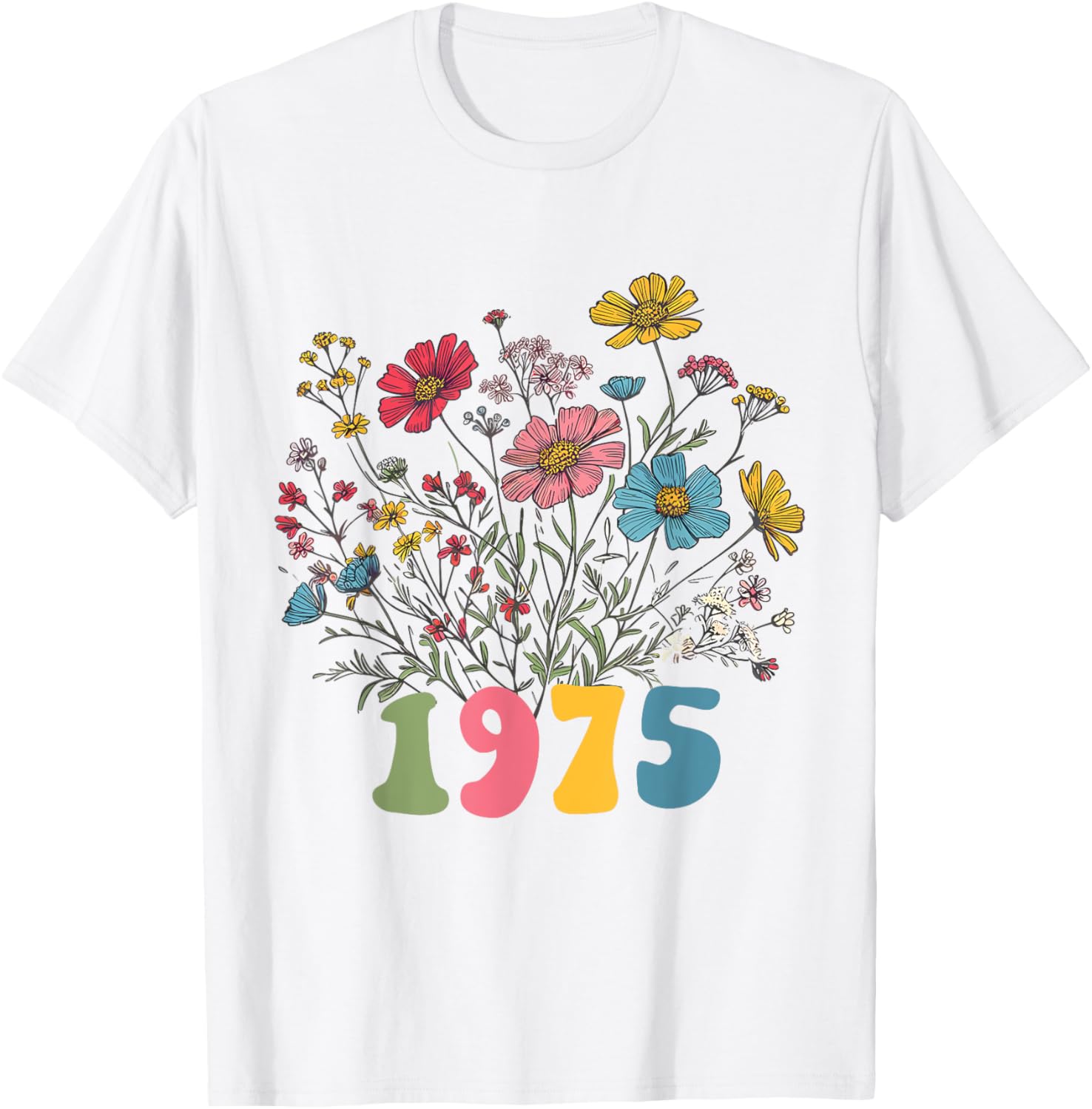 Wildflower 1975 50th Birthday T-Shirt for Women – Celebrate with Style! - 8