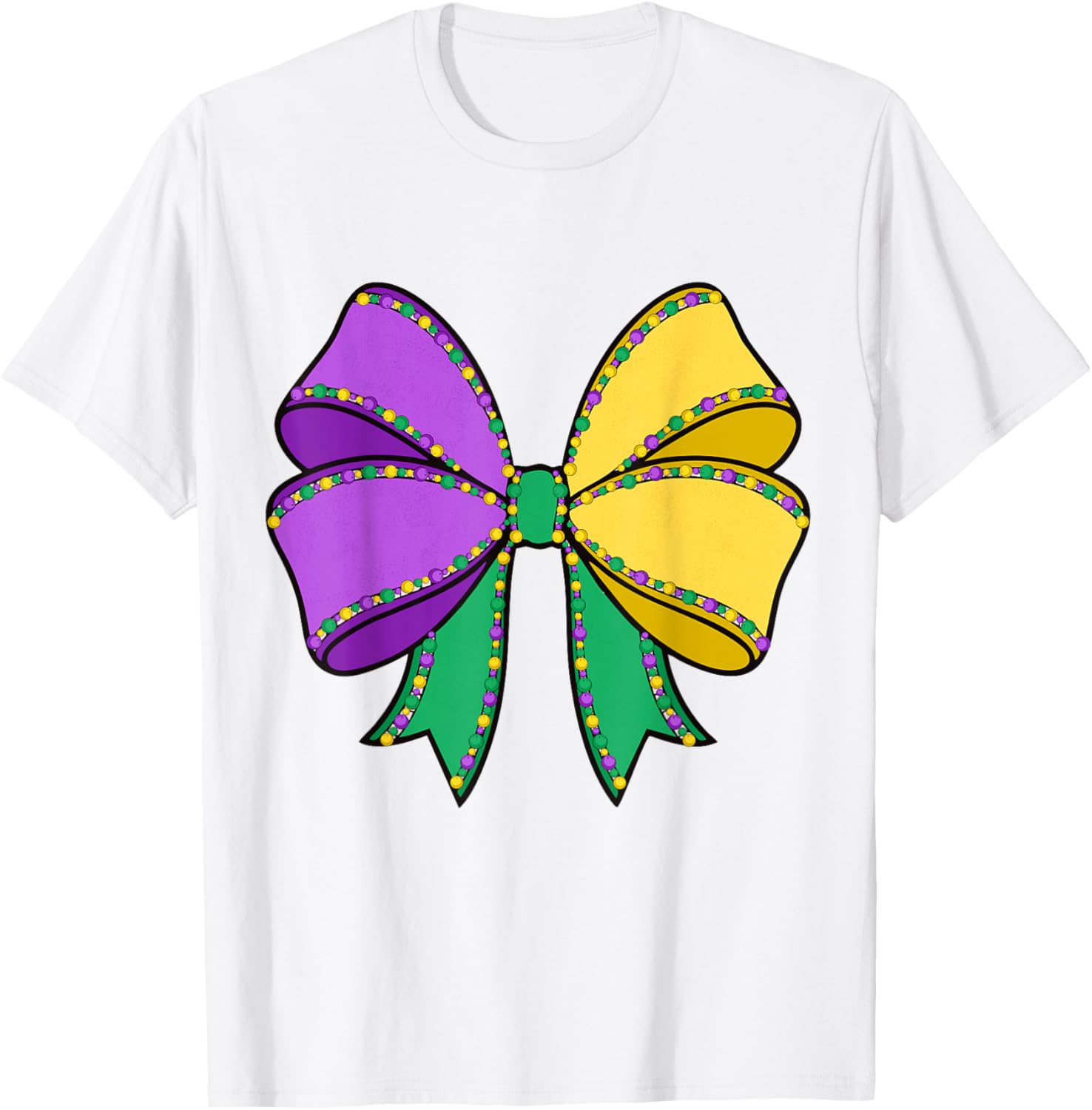 Coquette Bow Mardi Gras T-Shirt for New Orleans Carnival Festivities - 19