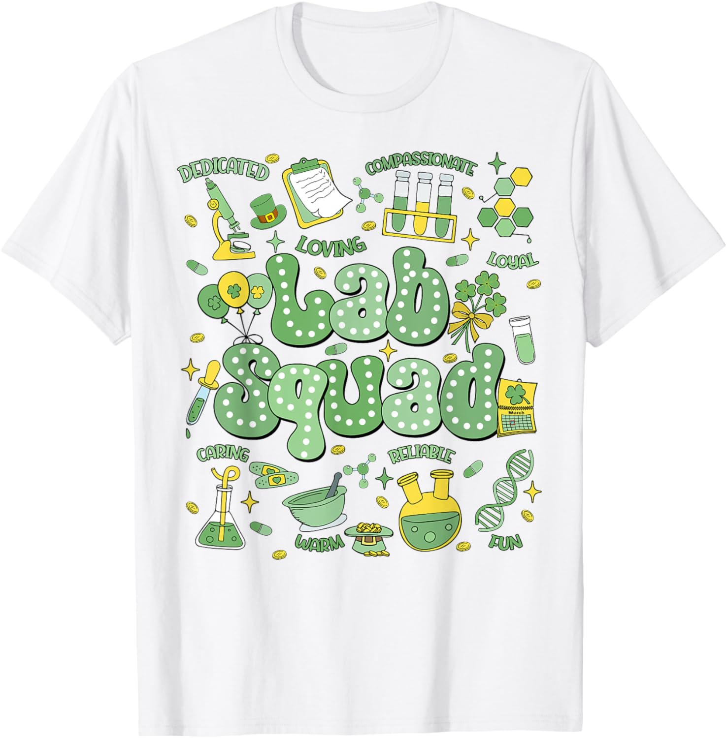 Lab Squad Medical Laboratory Technician St Patrick's Day T-Shirt Fun Design - 6