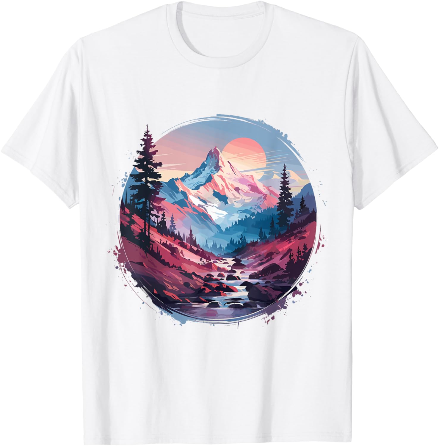 Funny Mountain Hiking T-Shirt with Sunrise Graphic for Outdoor Lovers - 11