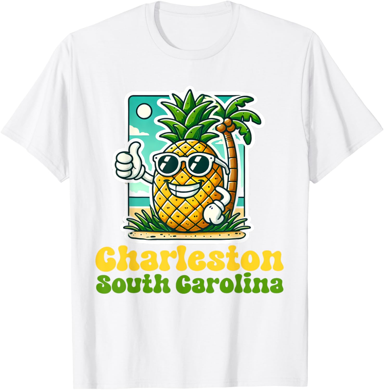 Cute Pineapple Thumbs Up T-Shirt - Charleston South Carolina Style - 18