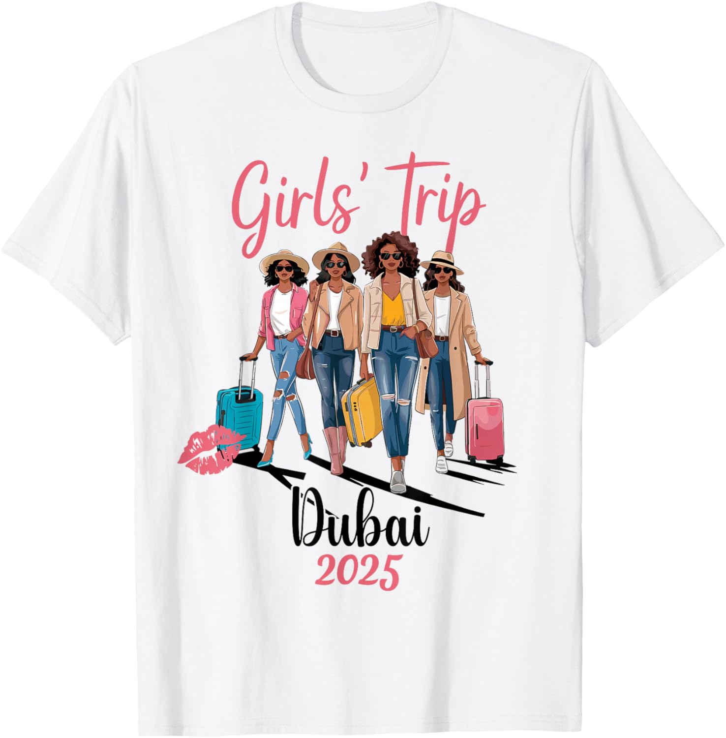 Melanin Queen T-Shirt for Black Girls Trip Dubai 2025 Birthday Celebration - 6