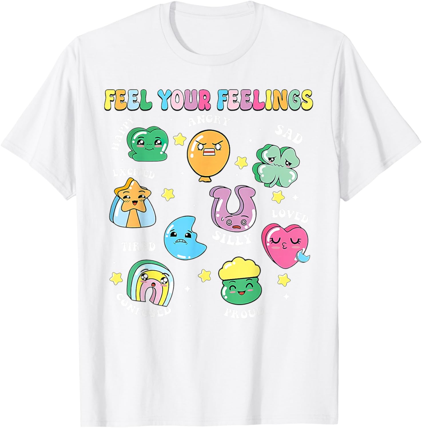 St Patricks Day Feels Your Feelings Teacher T-Shirt for School Counselors - 9