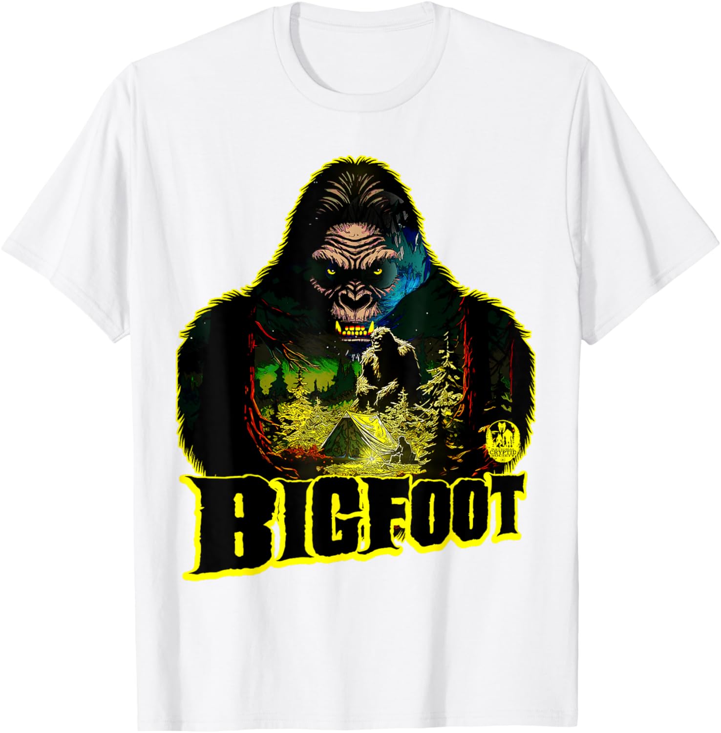 Bigfoot Scary Camping Sasquatch Tent T-Shirt for Outdoor Adventures - 9
