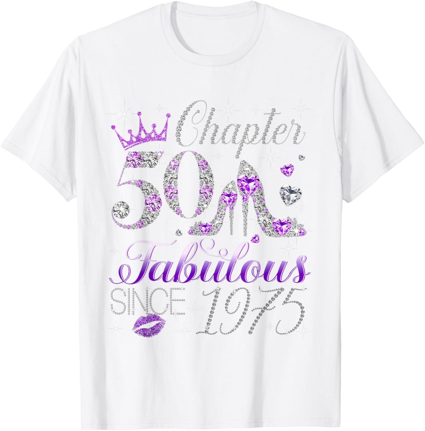 Fabulous Since 1975 50th Birthday T-Shirt for Women and Girls - 7