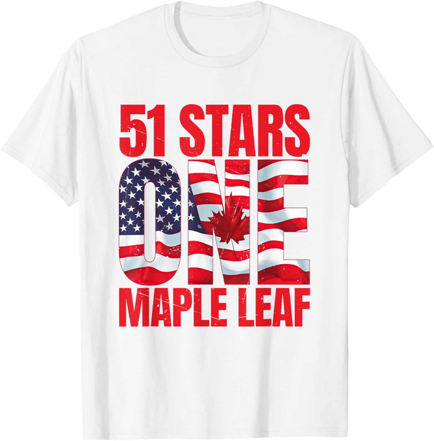 51 Stars One Maple Leaf T-Shirt for Satire and Joke Lovers - 7