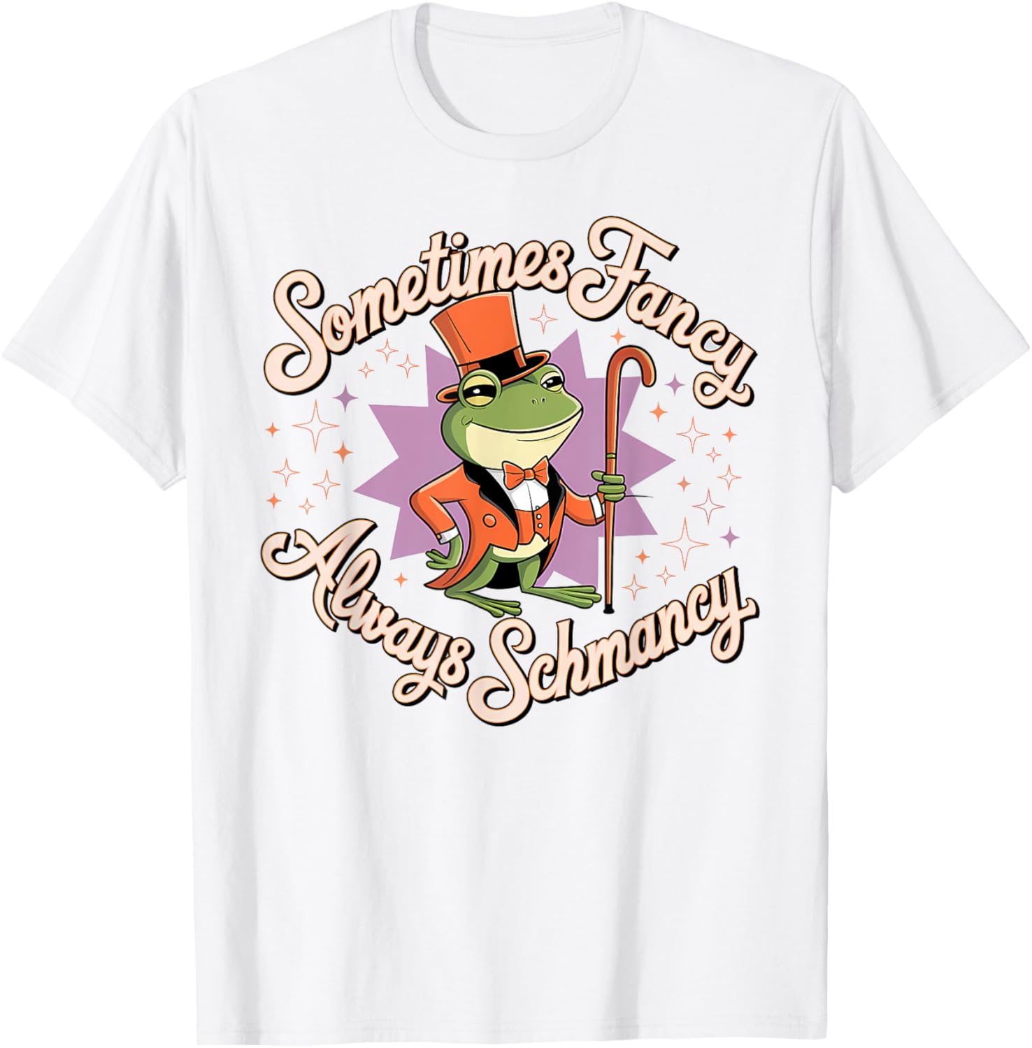 Funny Dapper Frogs T-Shirt - Sometimes Fancy Always Schmancy Style - 7