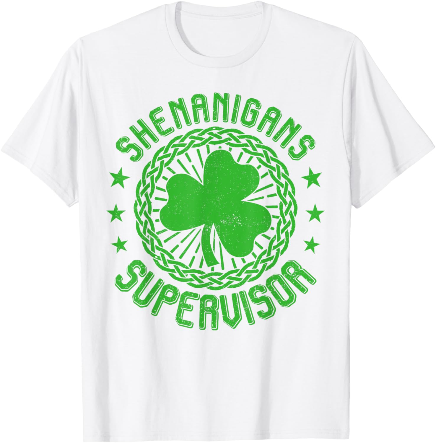 Shenanigans Supervisor Shamrock St Patricks Day T-Shirt for Fun Celebrations - 6