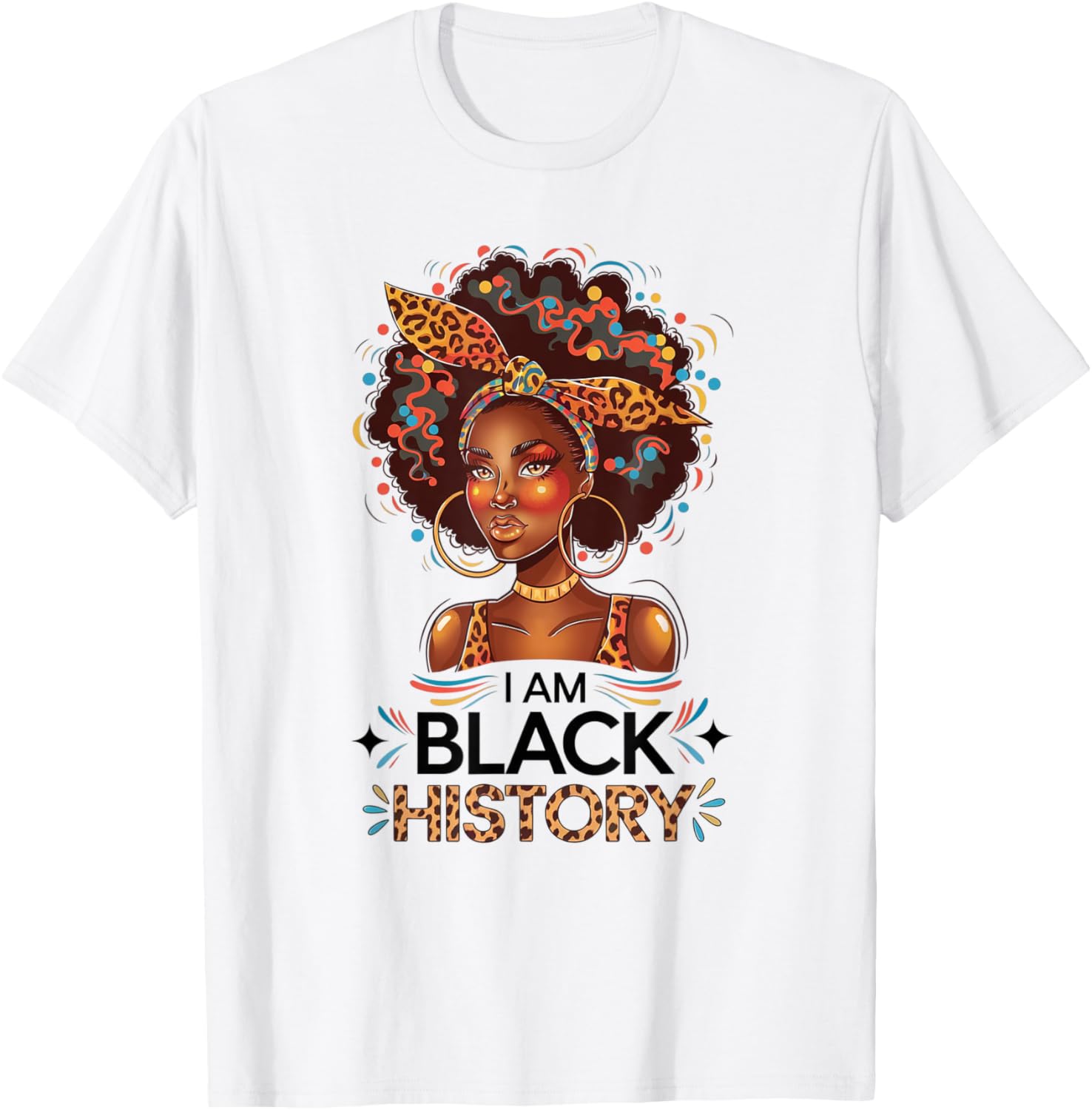 Celebrate Black History with I'm Black History Afro Motivation T-Shirt - 3