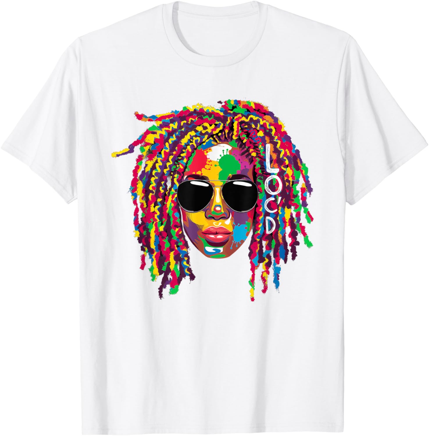 Loc'd For Life Afro Locs Dreadlocks T-Shirt for Proud Melanin Women - 3